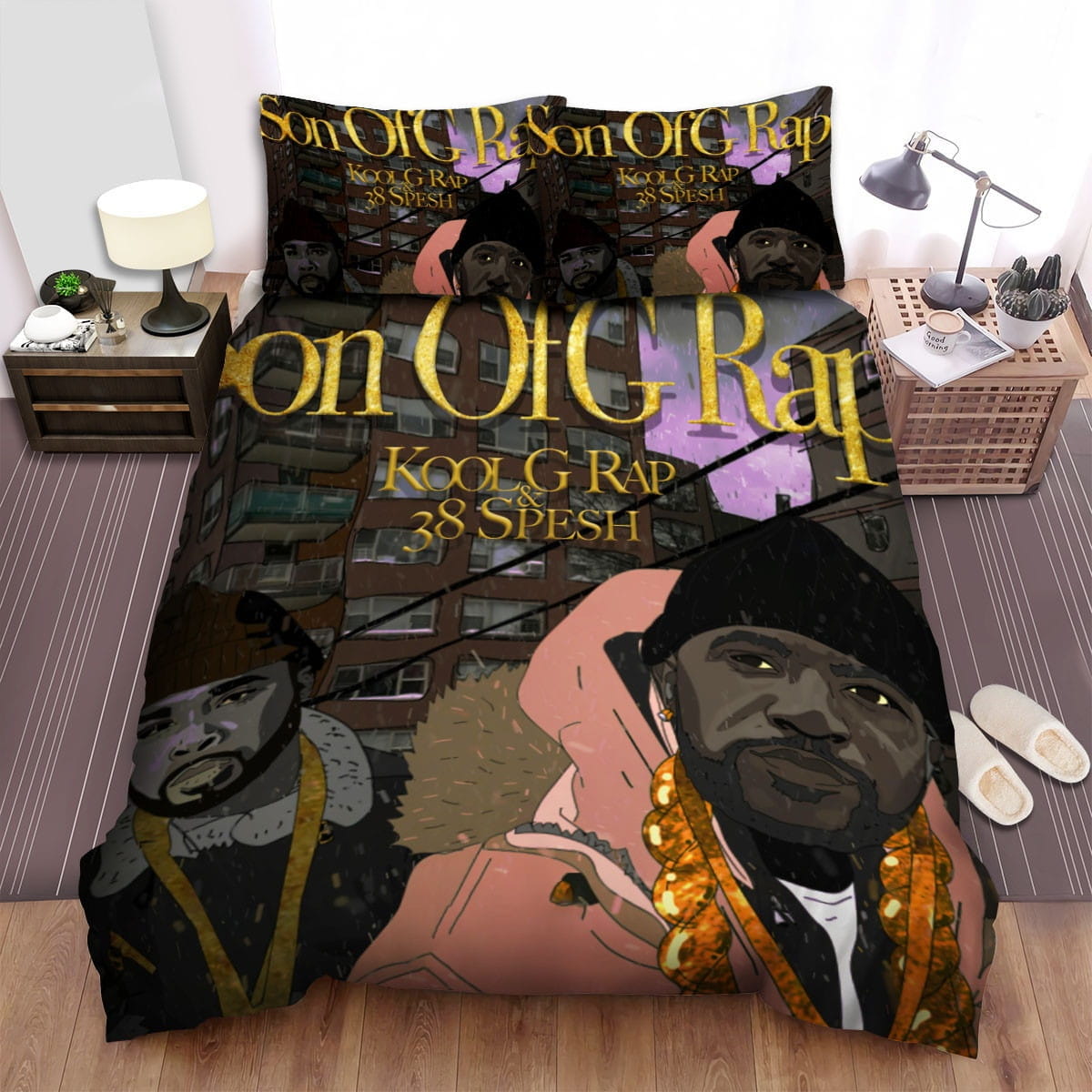 Kool G Rap Decorative Bedding Sets with Duvet Cover, Flatsheet, Pillowcases