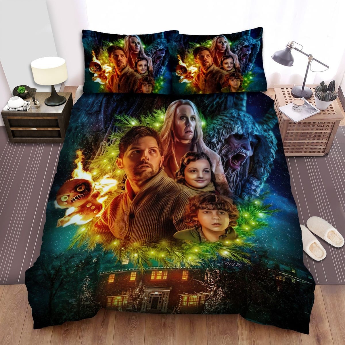 Krampus (I) Snowy Night Bedding Sets Duvet Cover, Flatsheet, Pillowcase For Your Lover