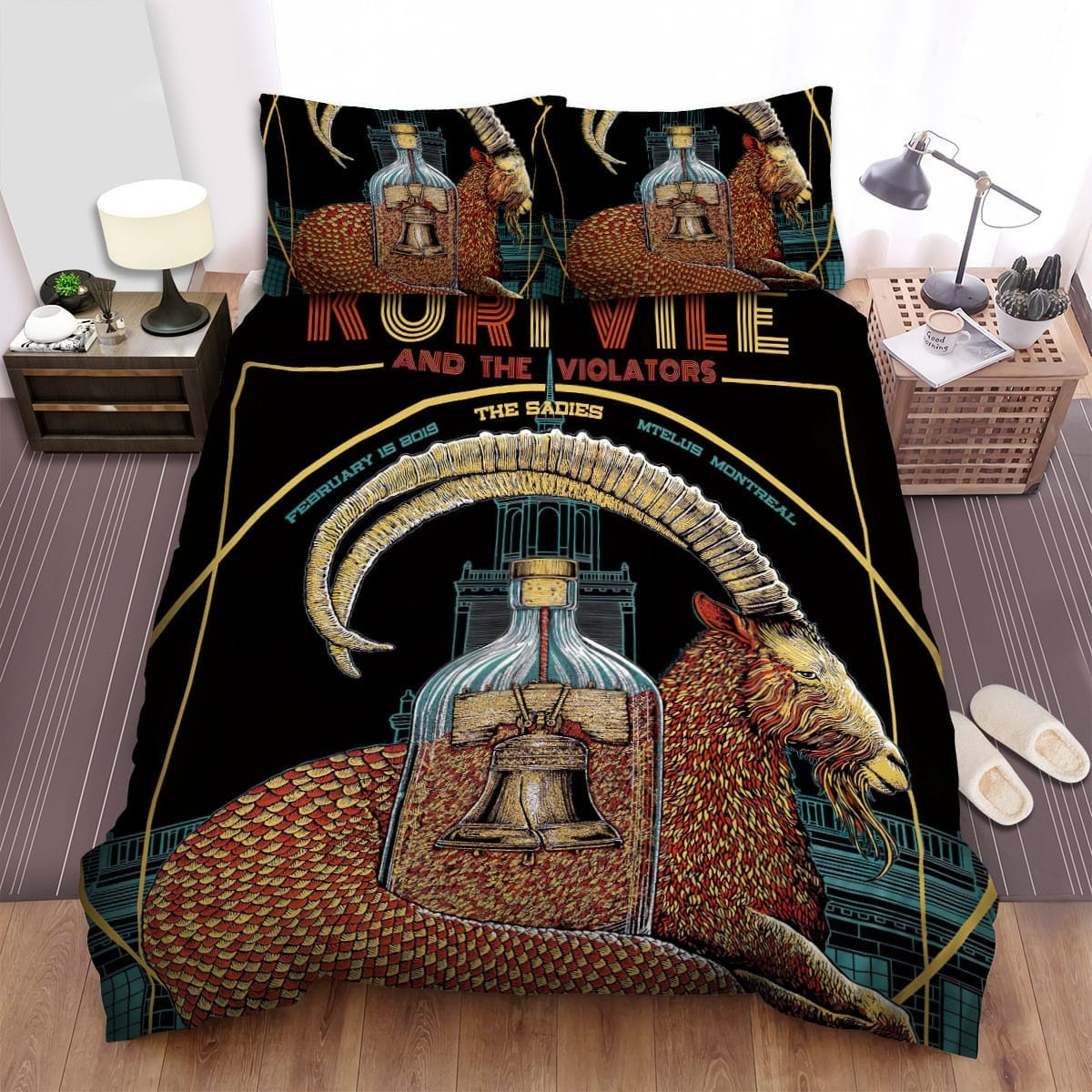 Kurt Vile Gig Poster Bedding Sets Duvet Cover, Flatsheet, Pillowcases For Every Bedroom
