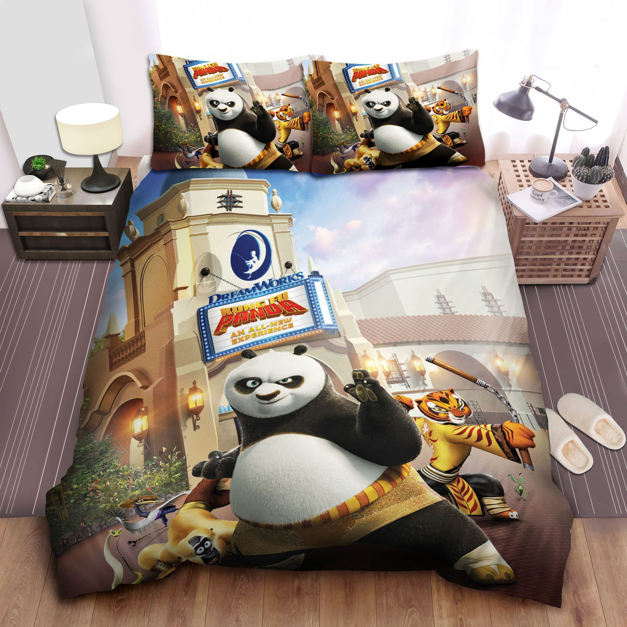 Kung Fu Panda Bedding Sets, Flatsheet Gift For Wife, Husband, Besties