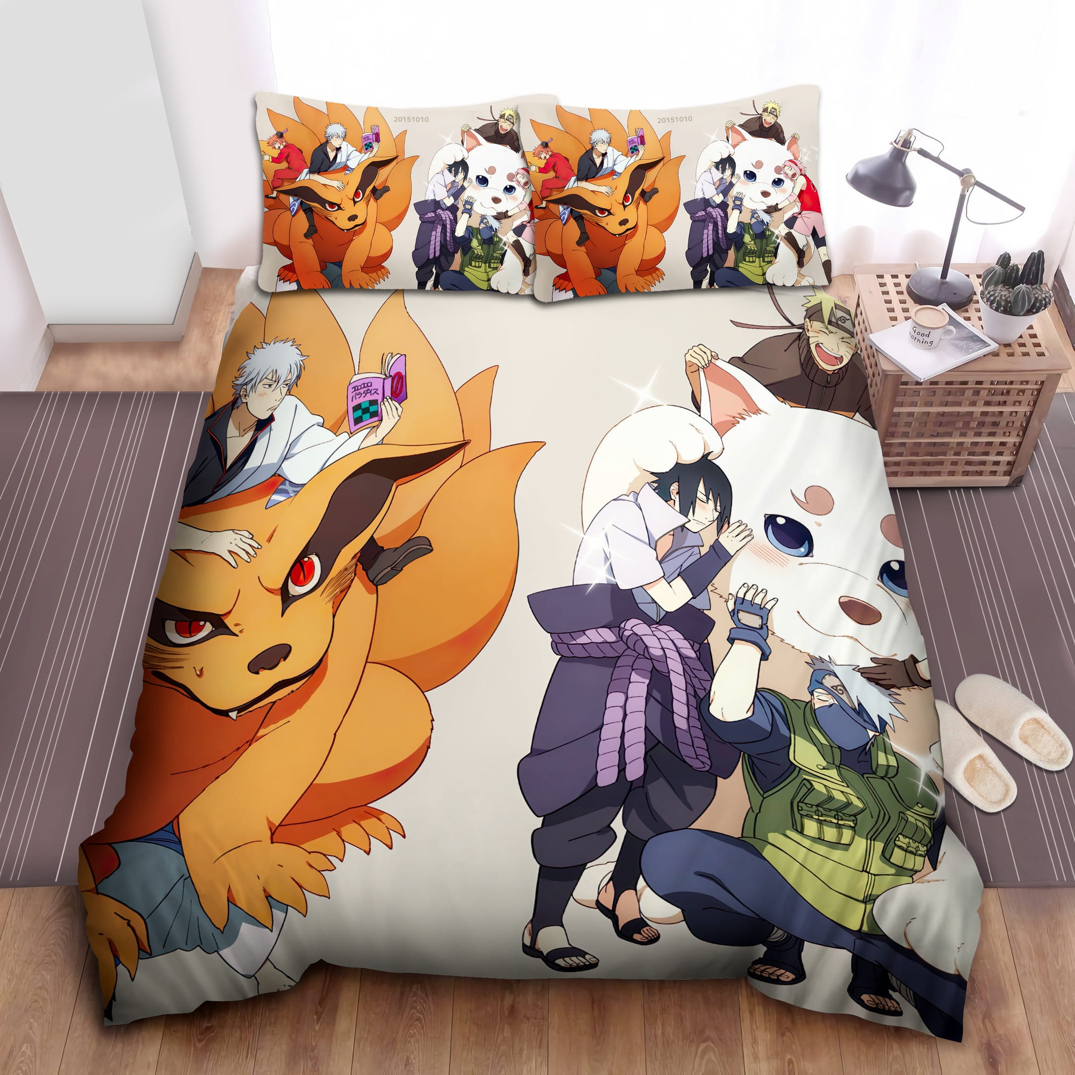 Kurama And Sadaharu Bedding Sets, Flatsheet Gift For Christmas, Thanksgiving, Halloween