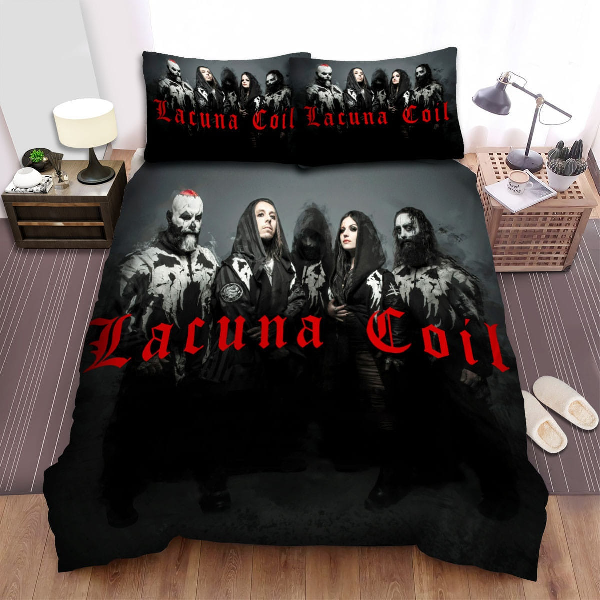 Lacuna Coil Live In Dubai Bedding Sets Duvet Cover, Flatsheet, Pillowcase For Your Lover