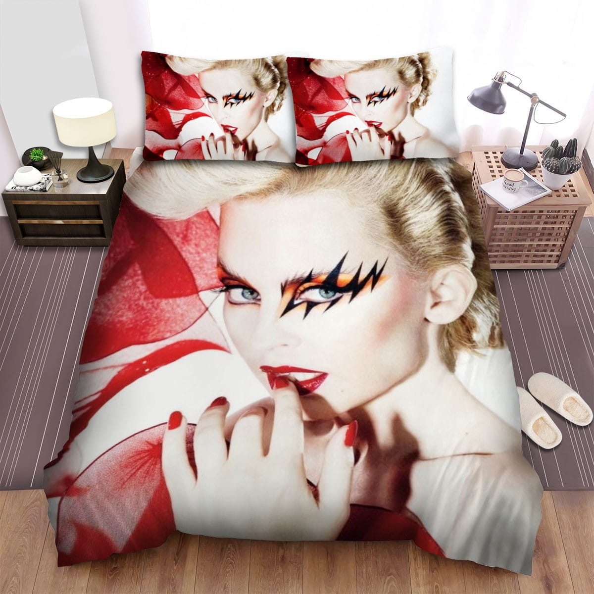 Kylie Minogue Red Bedding Sets Duvet Cover, Flatsheet, Pillowcases Perfect Gift For Fans