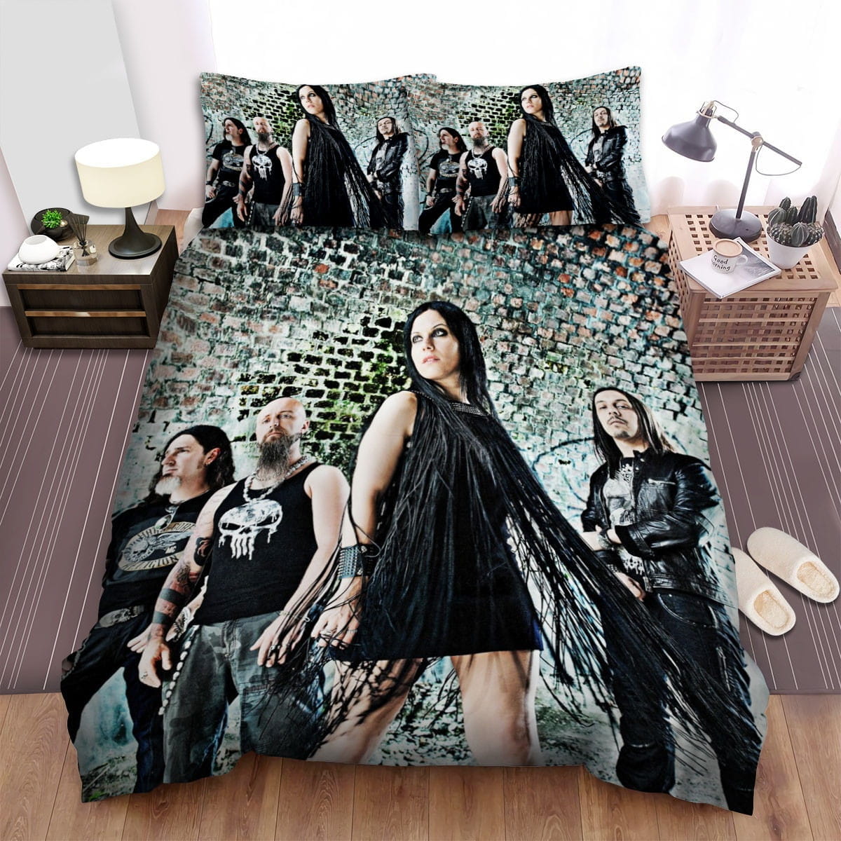 Lacuna Coil Brick Bedding Sets, Flatsheet Gift For Christmas, Thanksgiving, Halloween