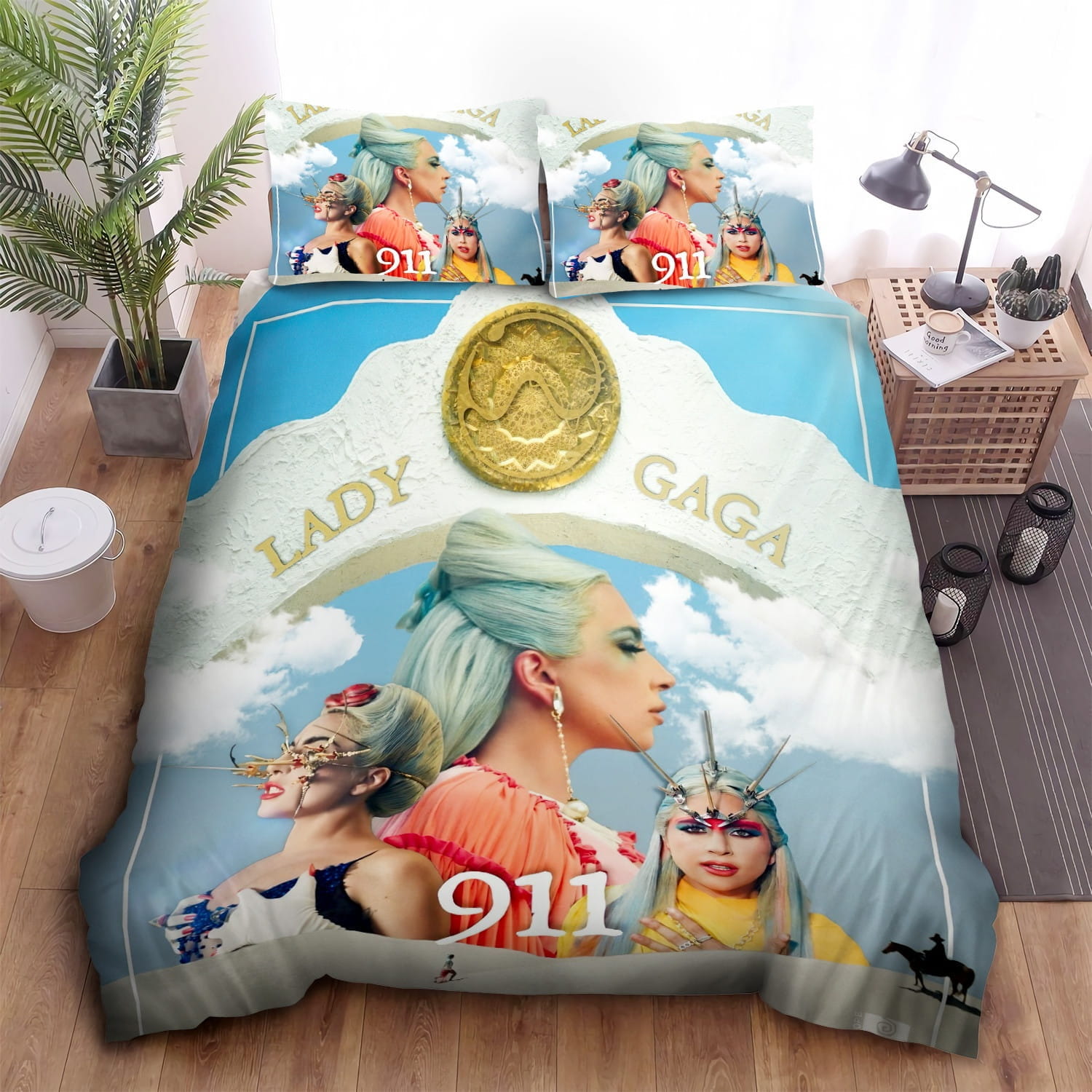 Lady Gaga 911 Movie Poster Bedding Set, Gift For Christmas, Birthday, Thanksgiving