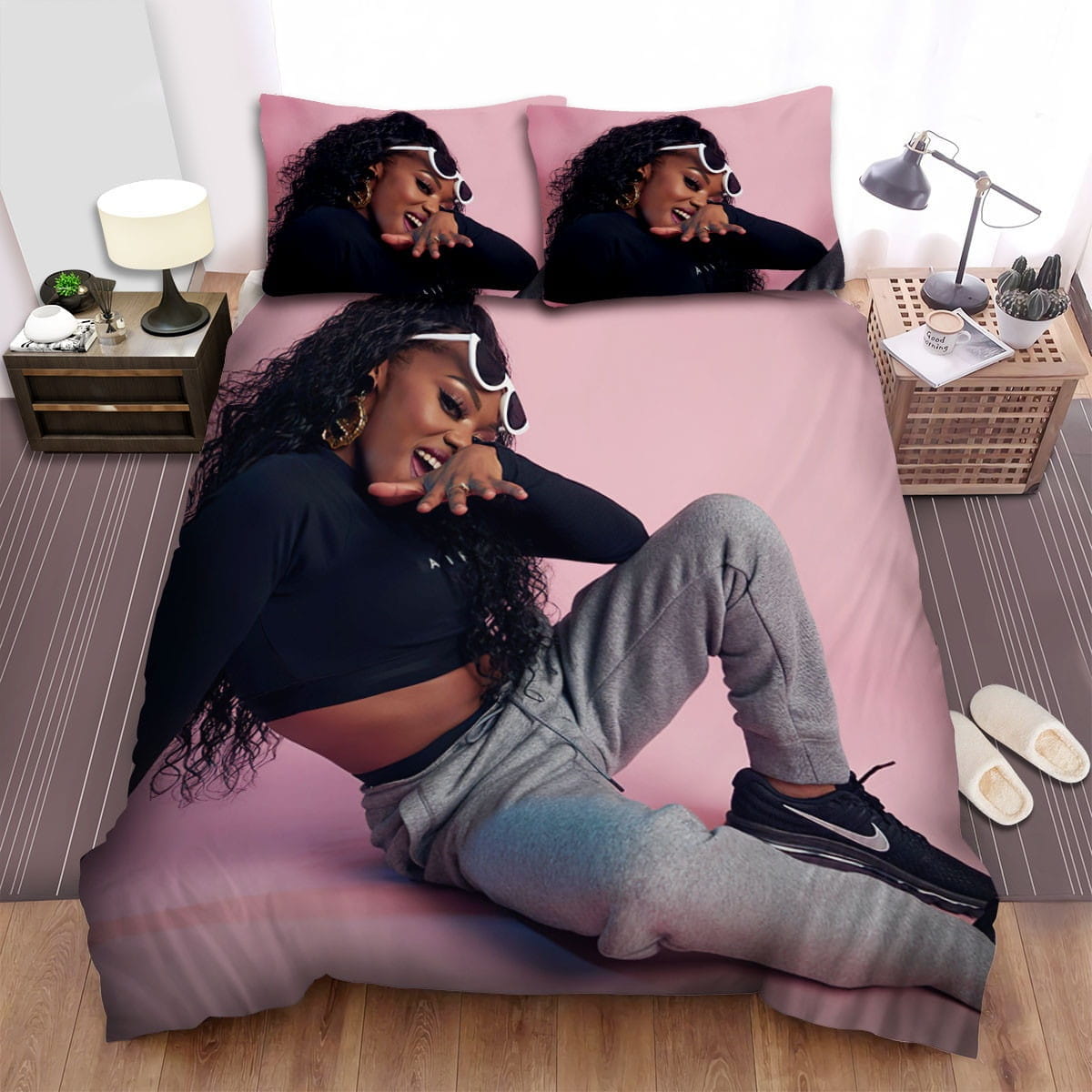 Lady Leshurr Pink Bedding Sets, Flatsheet Gift For Wife, Husband, Besties