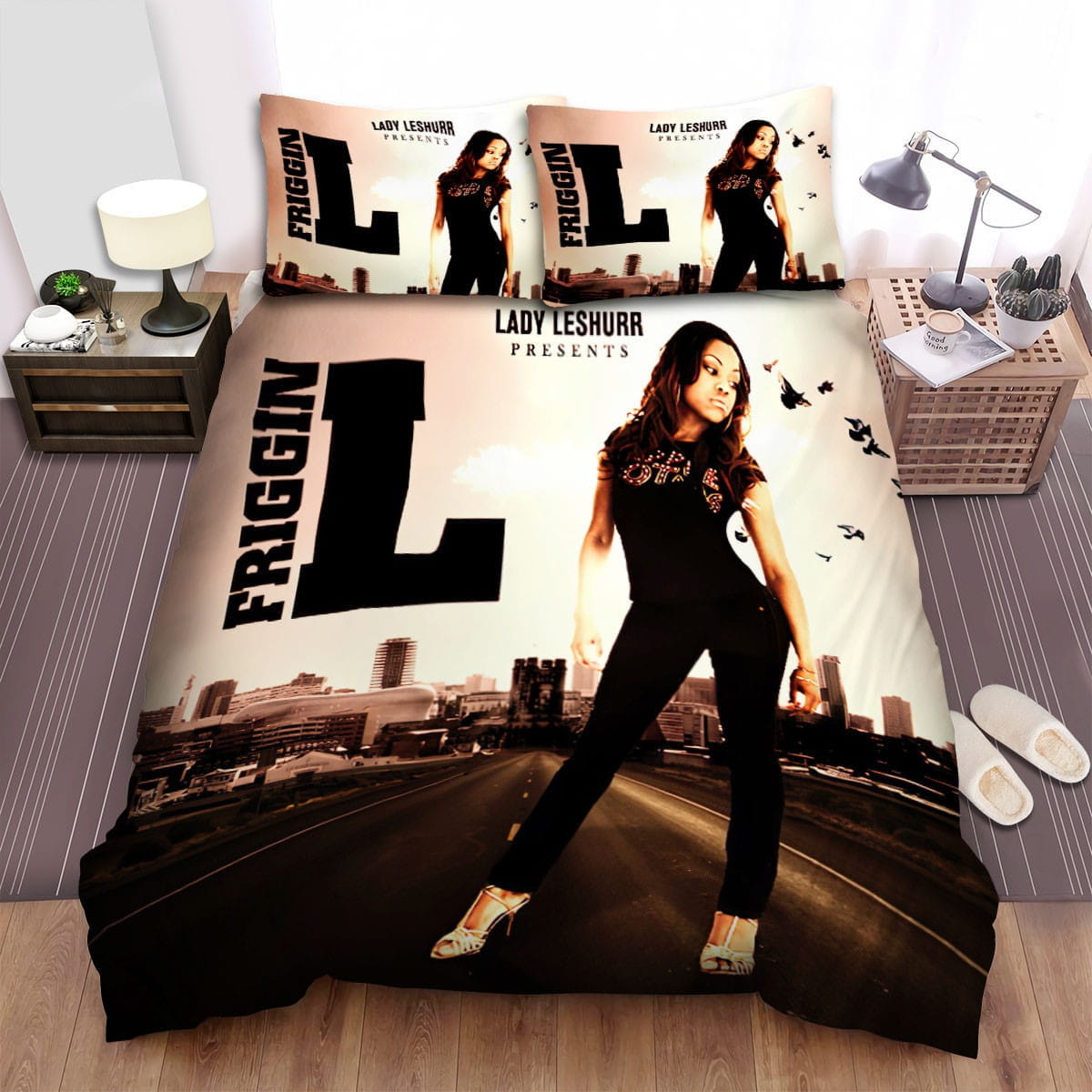 Lady Leshurr Presents Bedding Sets, Flatsheet Gift For Christmas, Thanksgiving, Halloween