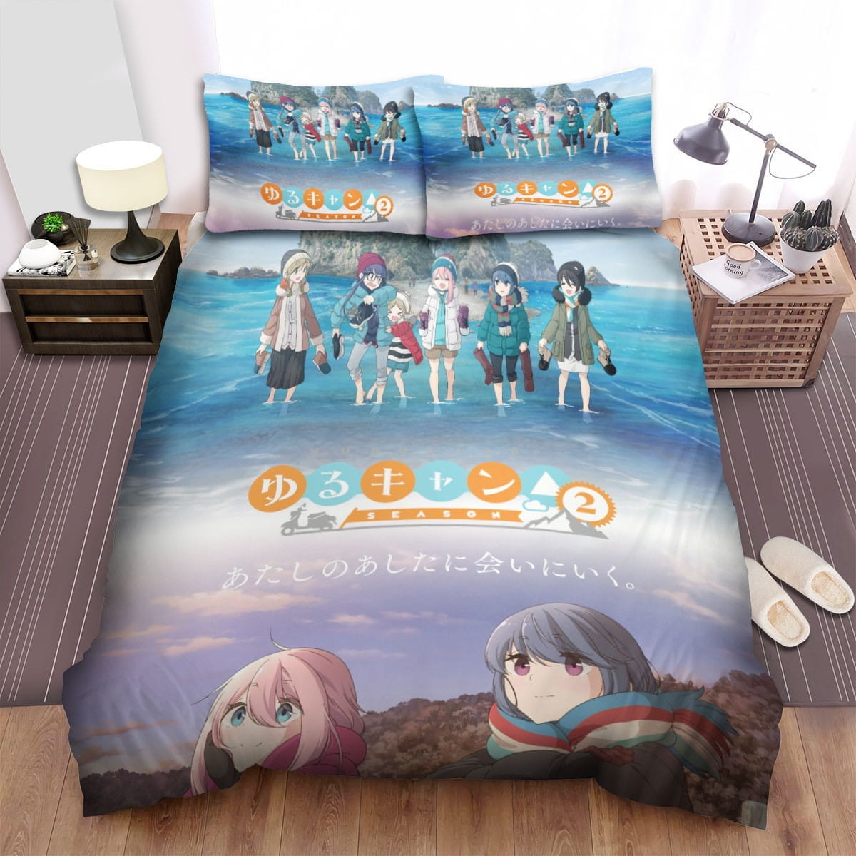 Laid-Back Camp Season 2 Bedding Sets Duvet Cover, Flatsheet, Pillowcase For Your Lover