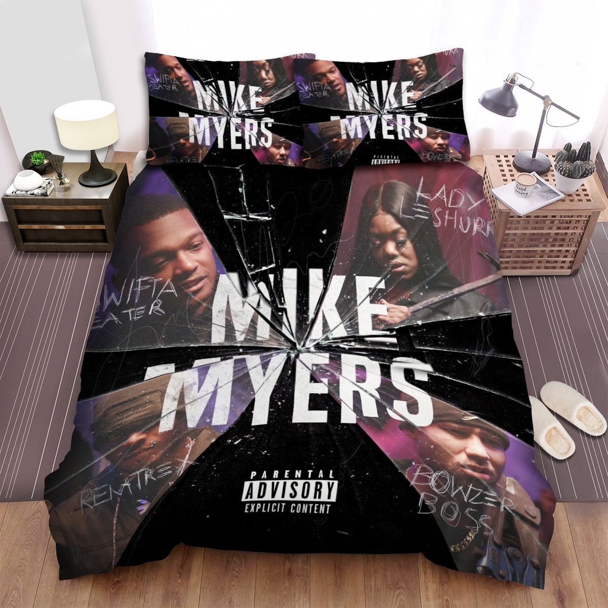 Lady Leshurr Mike Myers Bedding Sets, Flatsheet Gift For Christmas, Thanksgiving, Halloween