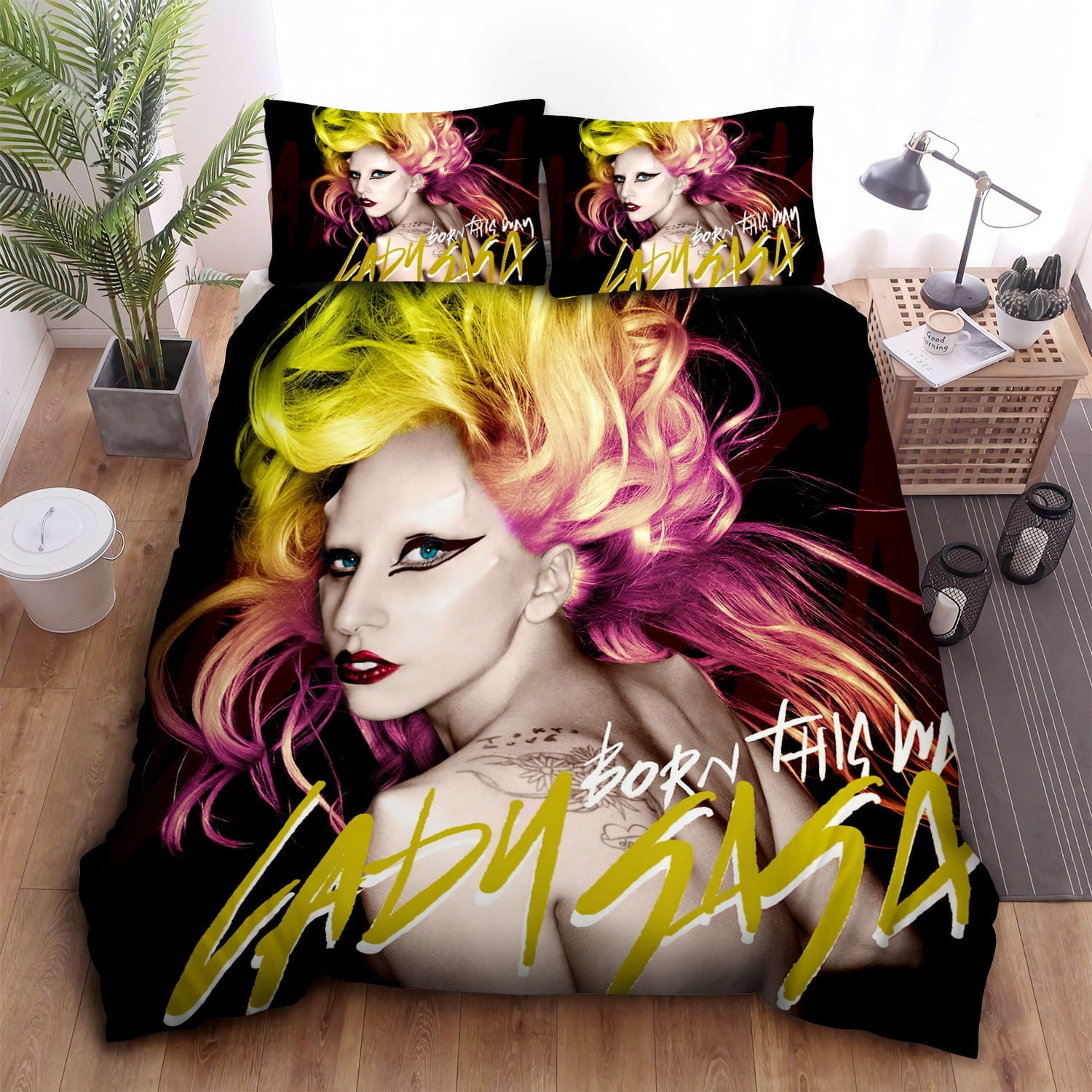Lady Gaga Born This Way Bedding Sets Duvet Cover, Flatsheet, Pillowcases Perfect Gift For Fans