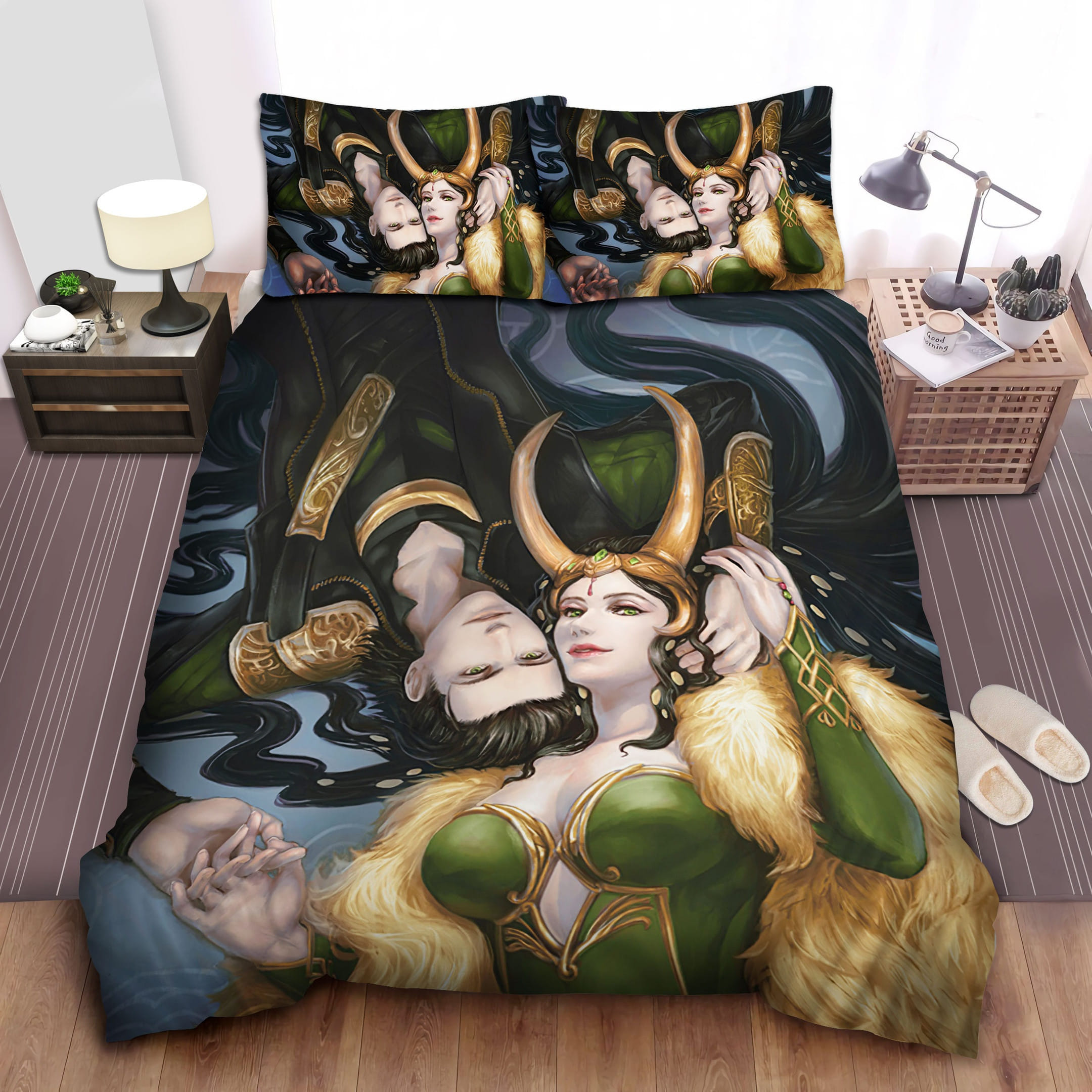 Lady Loki & Loki Bedding Sets, Flatsheet Gift For Wife, Husband, Besties