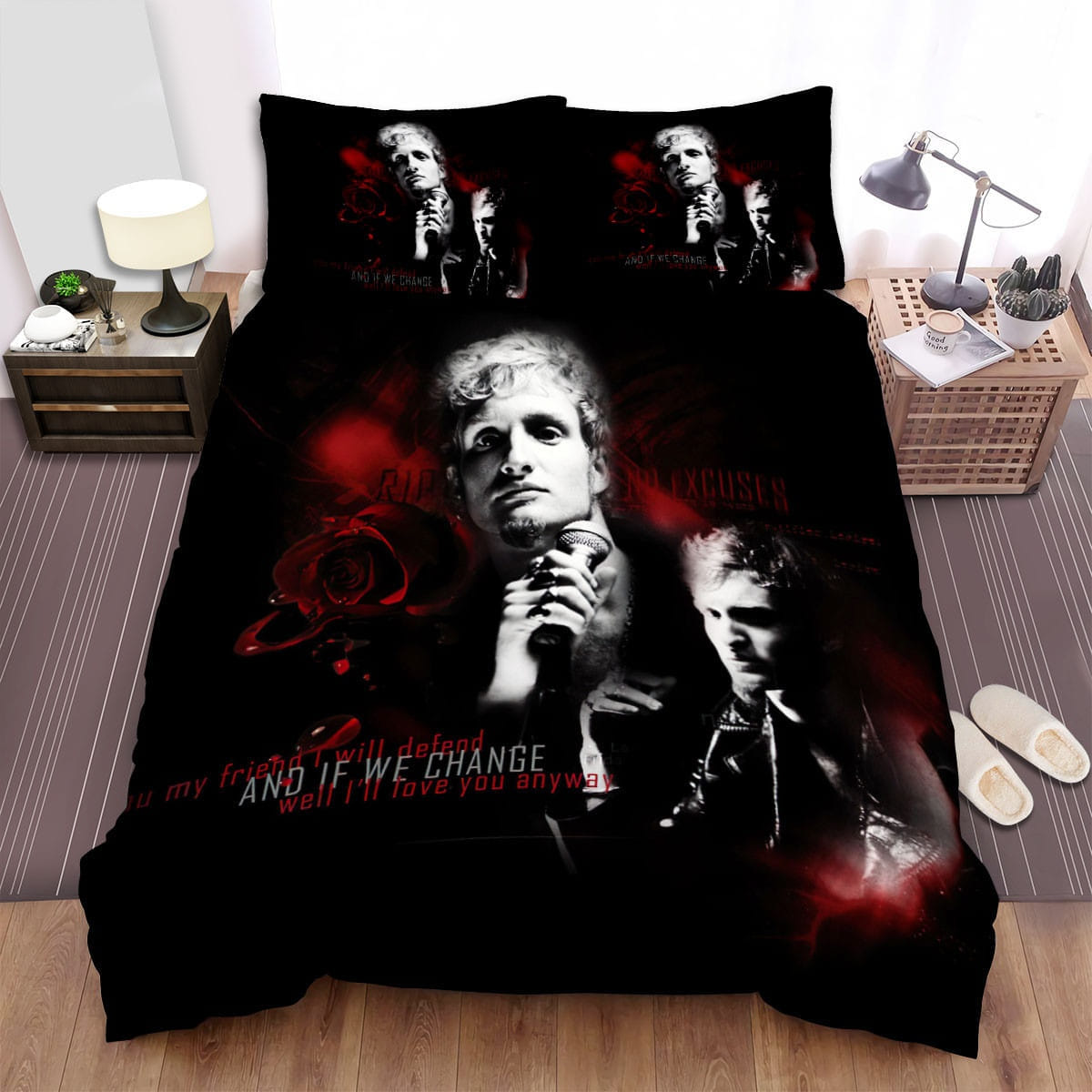 Layne Staley Rose Bedding Sets Duvet Cover, Flatsheet, Pillowcases For Every Bedroom