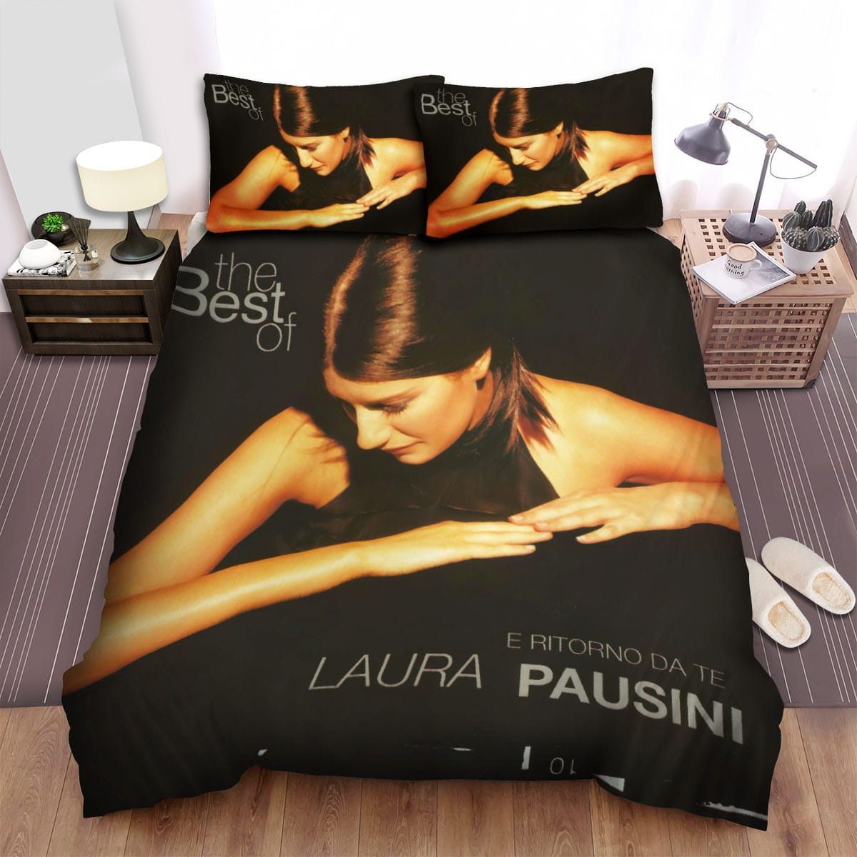 Laura Pausini Hand Bedding Set, Gift For Christmas, Birthday, Thanksgiving