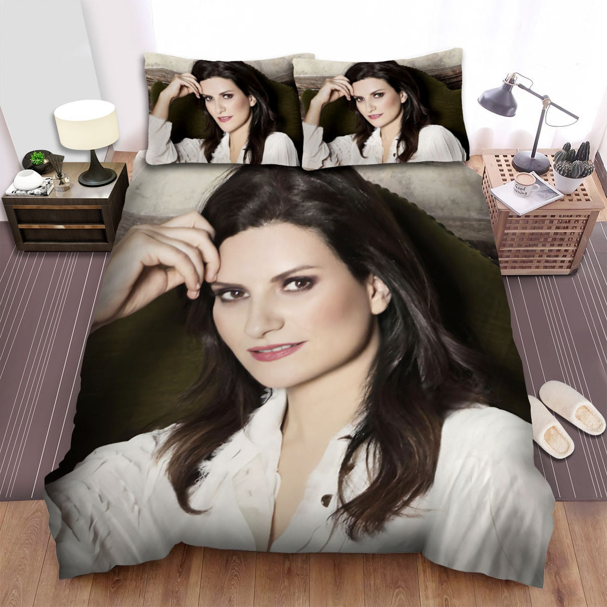 Laura Pausini Shirt Bedding Sets Duvet Cover, Flatsheet, Pillowcase For Your Lover