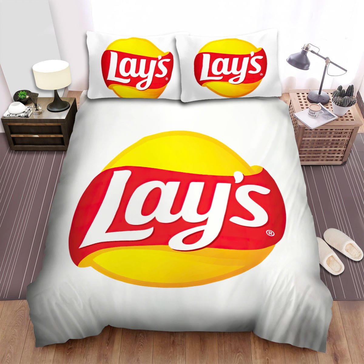 Lays Original Logo Decorative Bedding Sets with Duvet Cover, Flatsheet, Pillowcases
