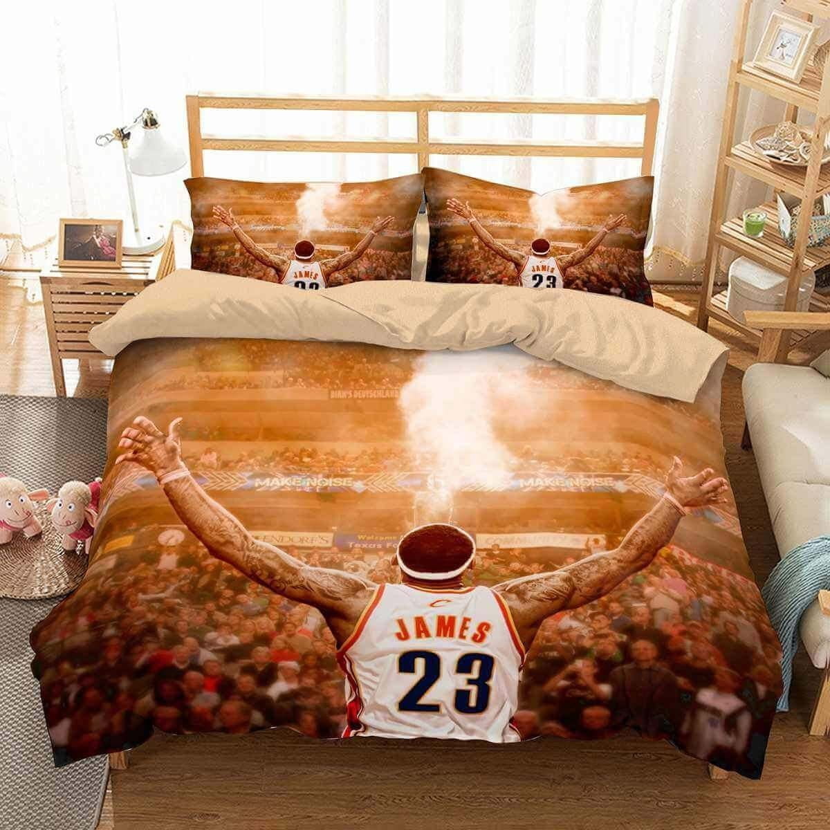 Lebron James Decorative Bedding Sets with Duvet Cover, Flatsheet, Pillowcases