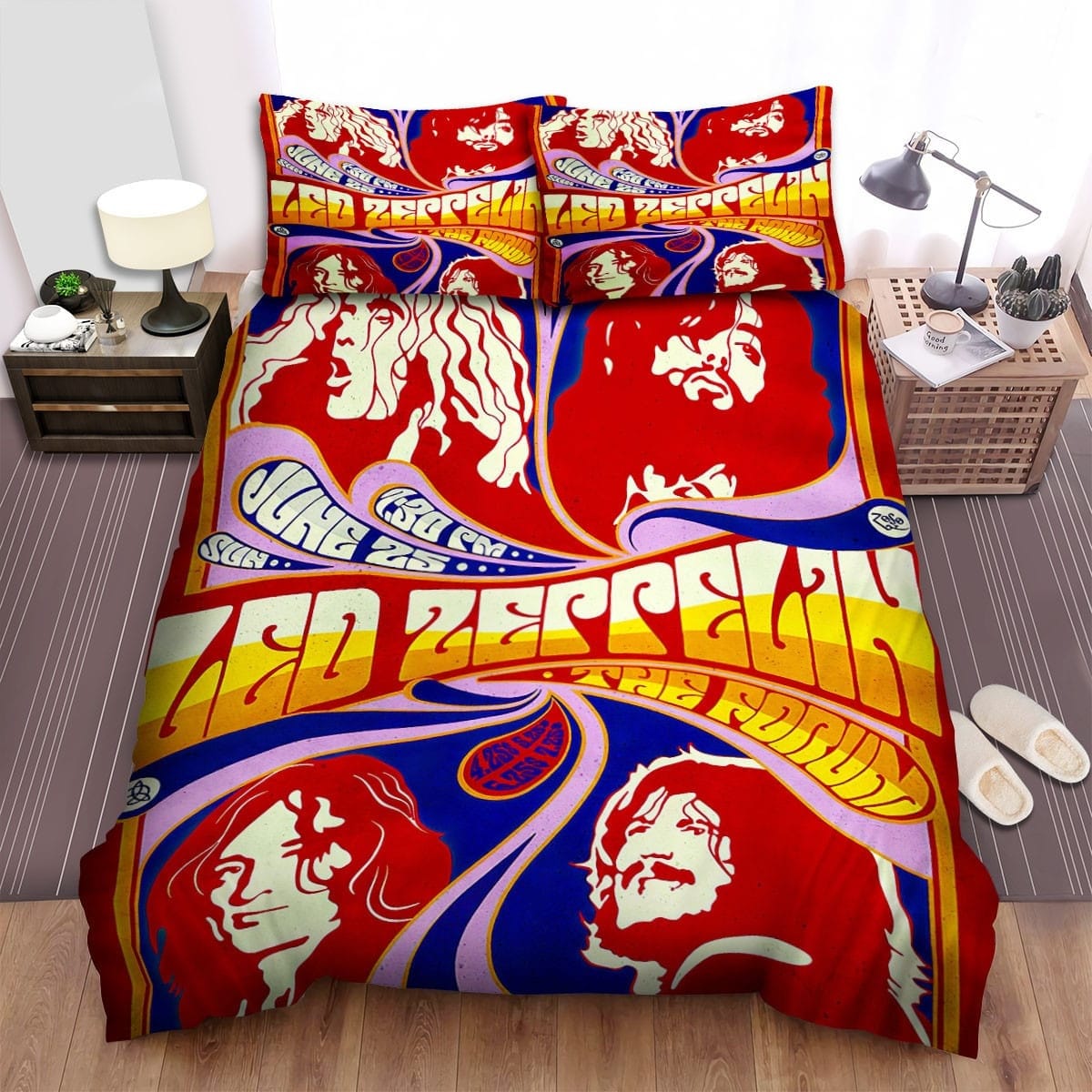 Led Zeppelin The Forum Bedding Sets, Flatsheet Gift For Wife, Husband, Besties