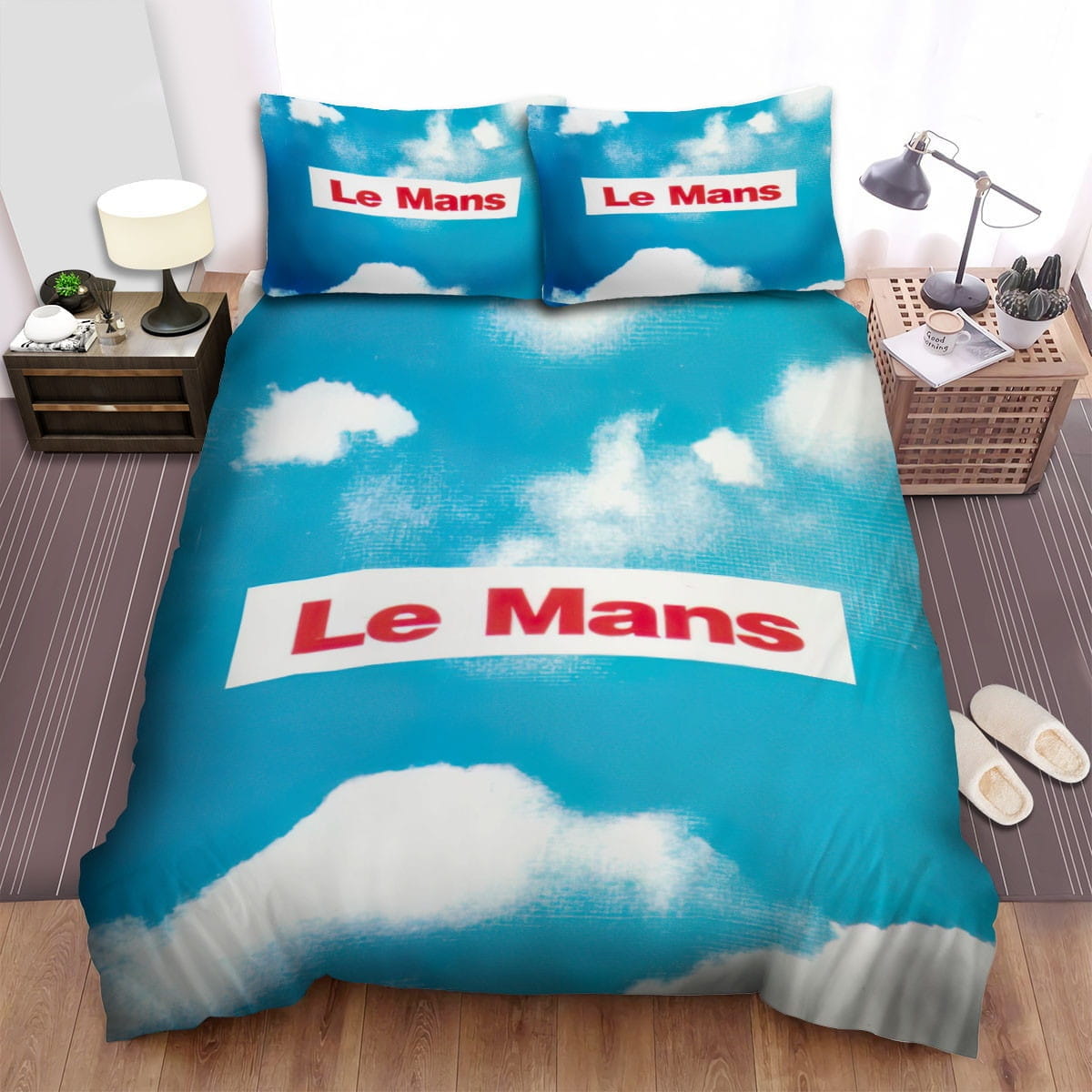 Le Mans Sky Bedding Sets, Flatsheet Gift For Christmas, Thanksgiving, Halloween