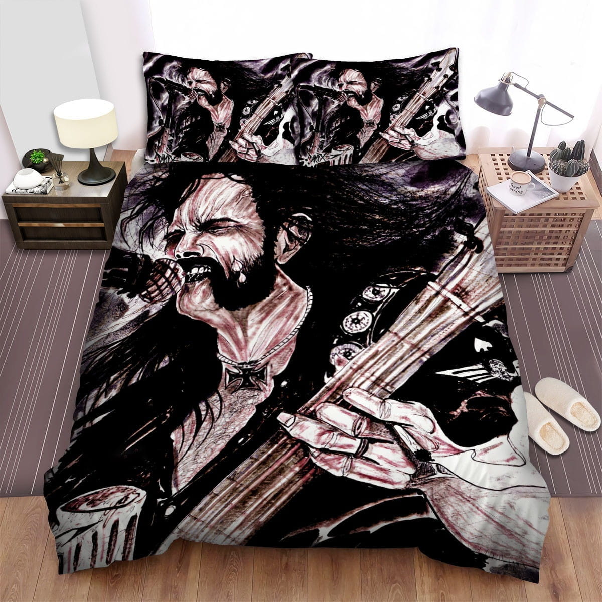 Lemmy Music Fan Art Bedding Sets Duvet Cover, Flatsheet, Pillowcases Perfect Gift For Fans