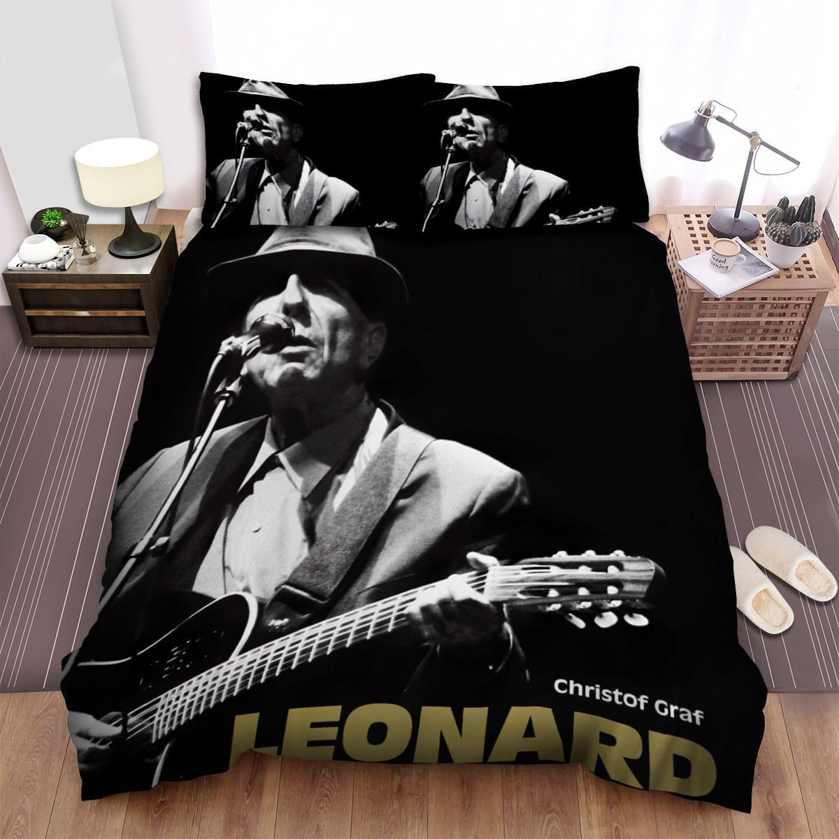 Leonard Cohen Bedding Sets Duvet Cover, Flatsheet, Pillowcases For Every Bedroom
