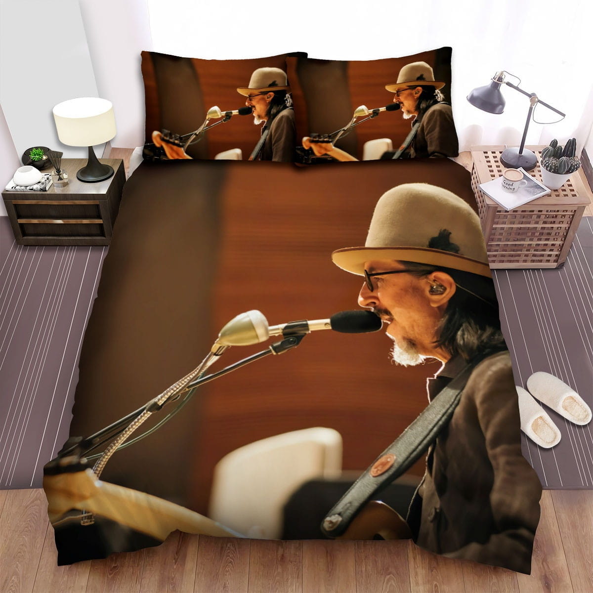 Les Claypool Mic Bedding Set, Gift For Christmas, Birthday, Thanksgiving