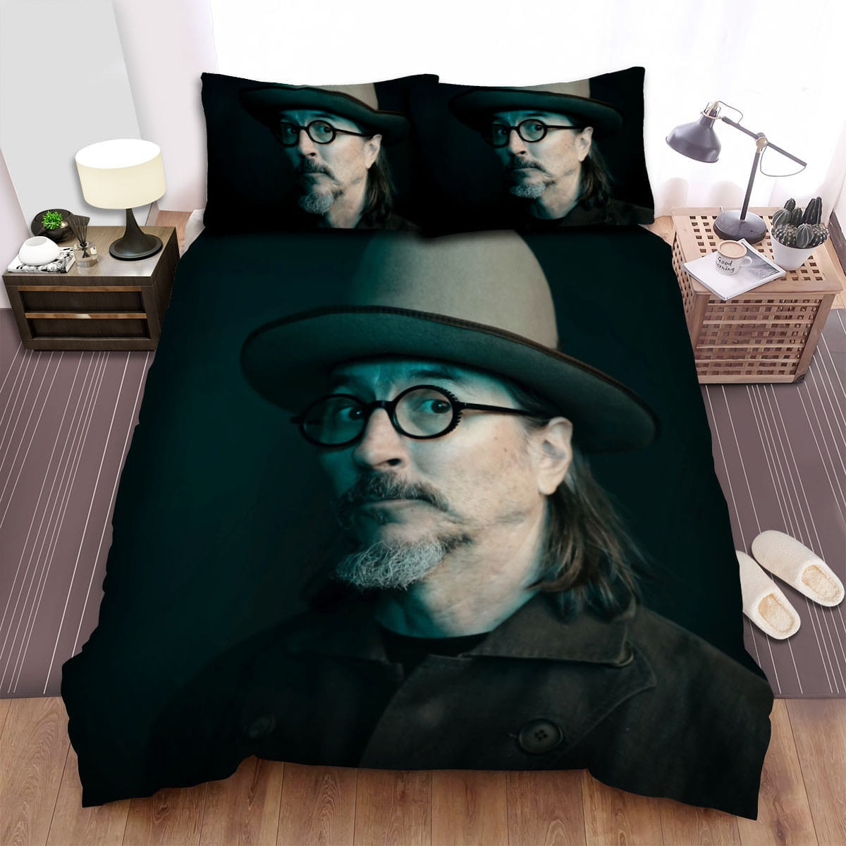 Les Claypool Funny Face Decorative Bedding Sets with Duvet Cover, Flatsheet, Pillowcases
