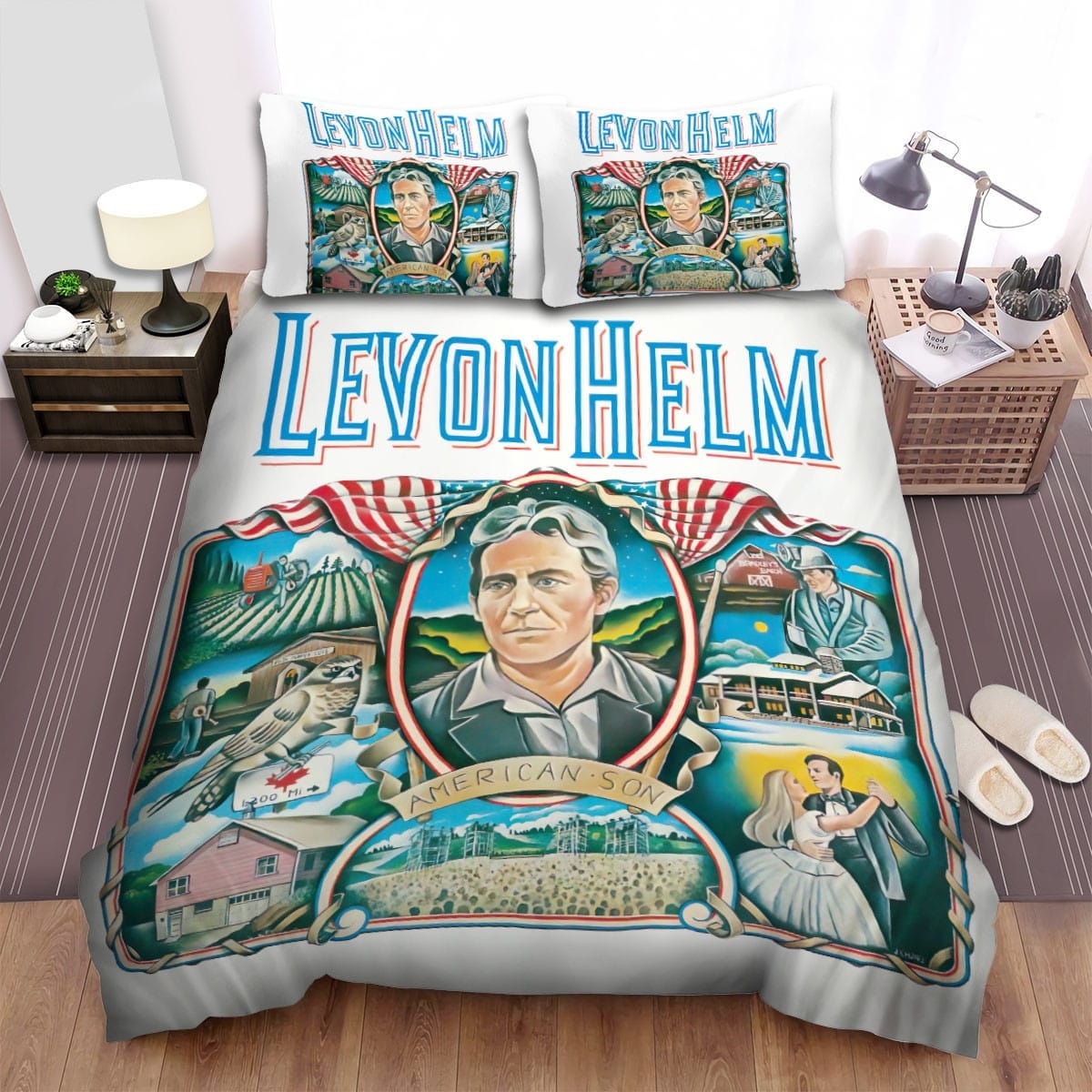 Levon Helm American Son Bedding Sets, Flatsheet Gift For Christmas, Thanksgiving, Halloween