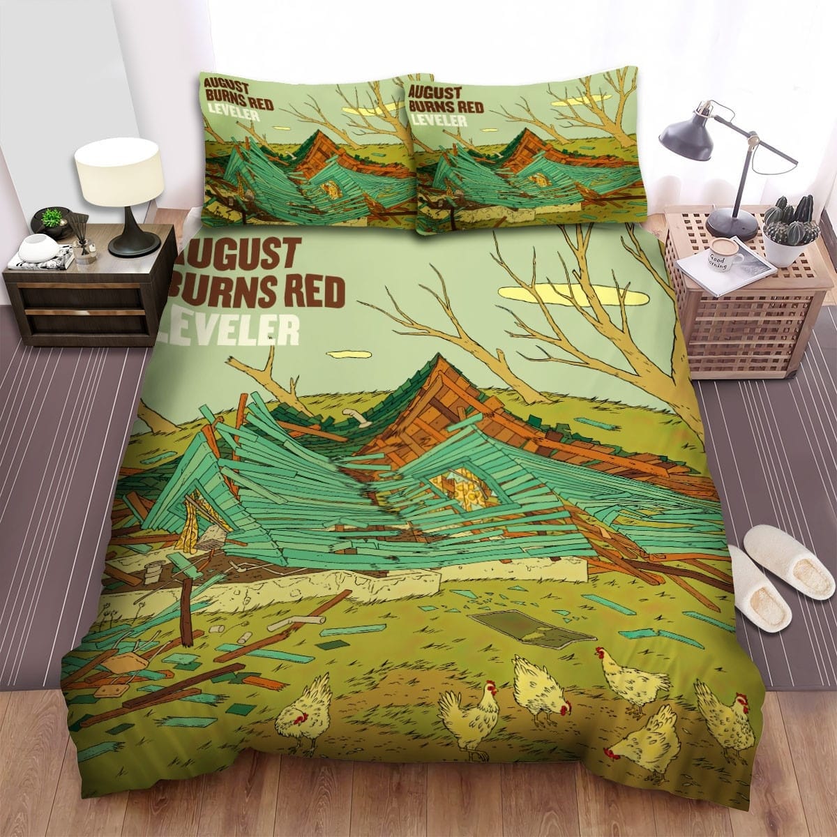 Leveler 2 August Burns Red Bedding Sets Duvet Cover, Flatsheet, Pillowcases For Every Bedroom