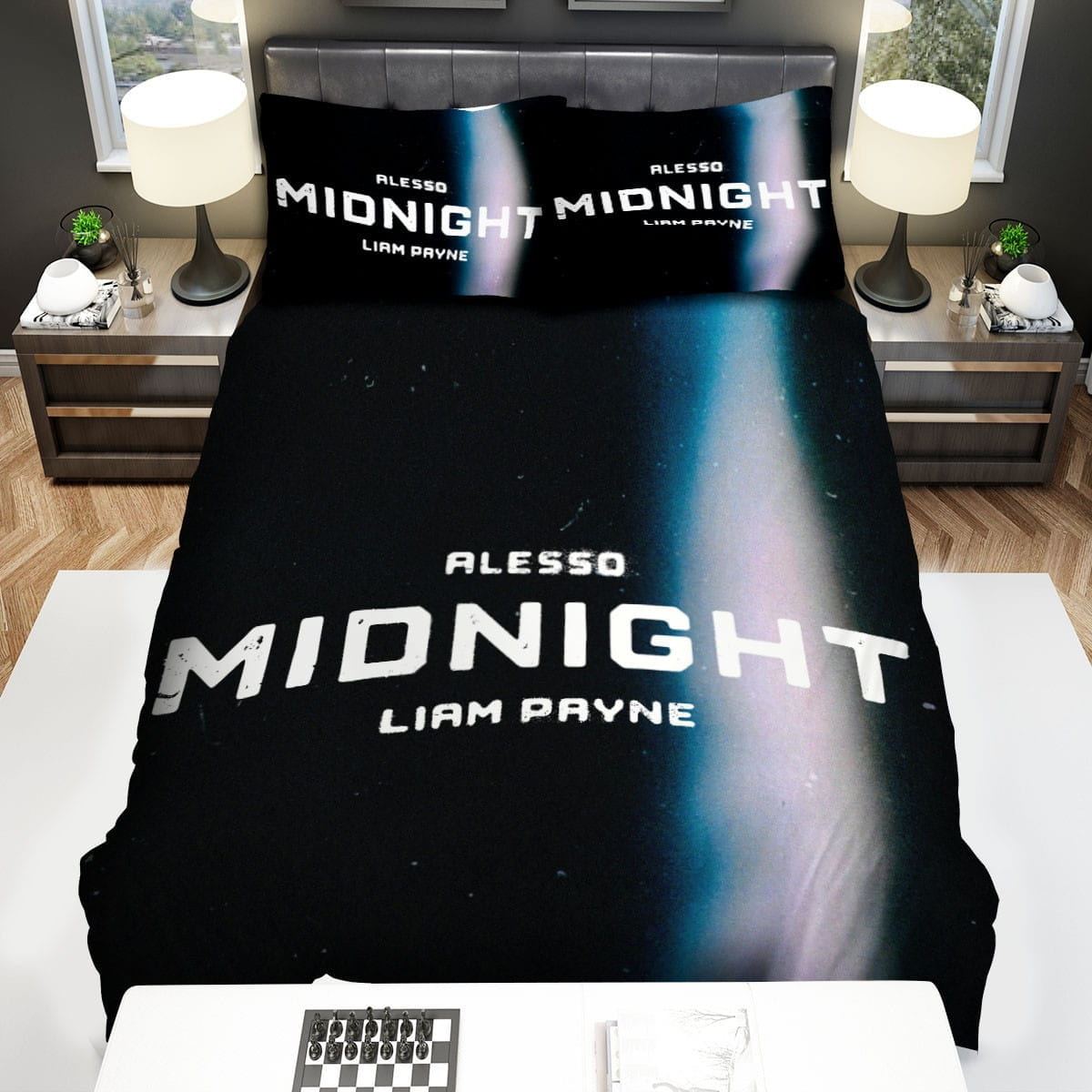 Liam Payne Midnight Decorative Bedding Sets with Duvet Cover, Flatsheet, Pillowcases