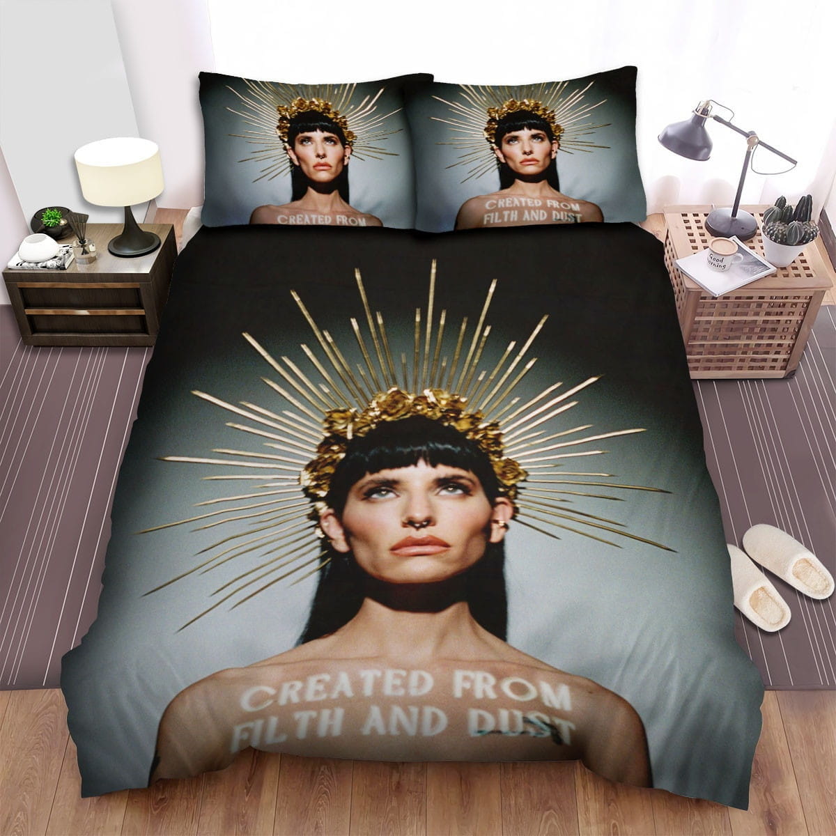 Lilith Crown Bedding Sets, Flatsheet Gift For Christmas, Thanksgiving, Halloween