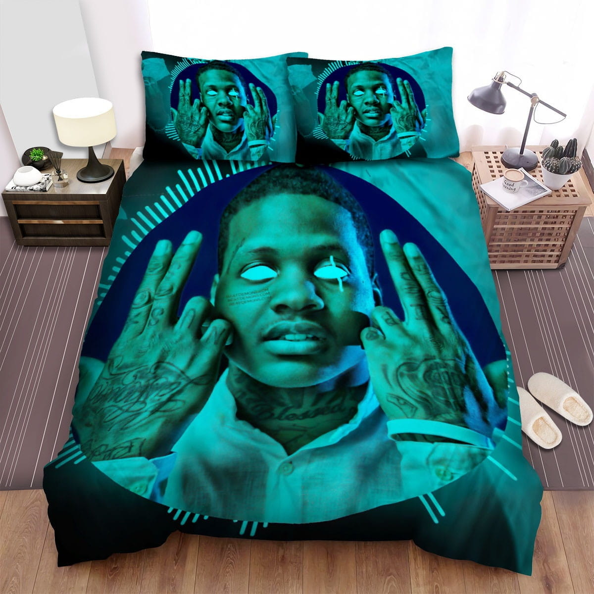 Lil Durk Wallpaper 4 Bedding Sets Duvet Cover, Flatsheet, Pillowcases Perfect Gift For Fans