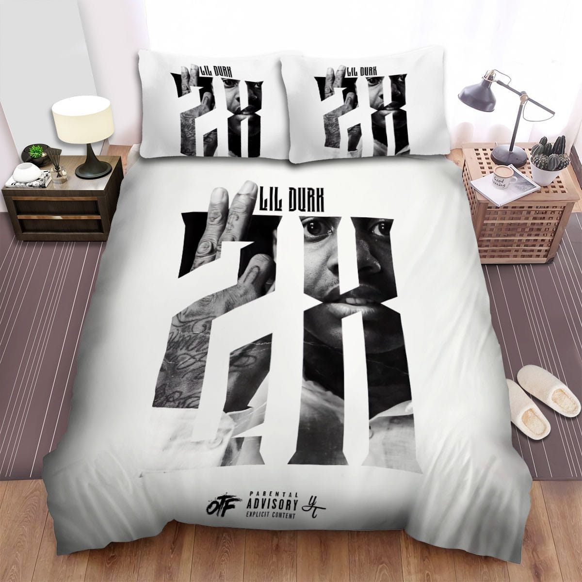 Lil Durk 2x Artwork Bedding Sets, Flatsheet Gift For Christmas, Thanksgiving, Halloween