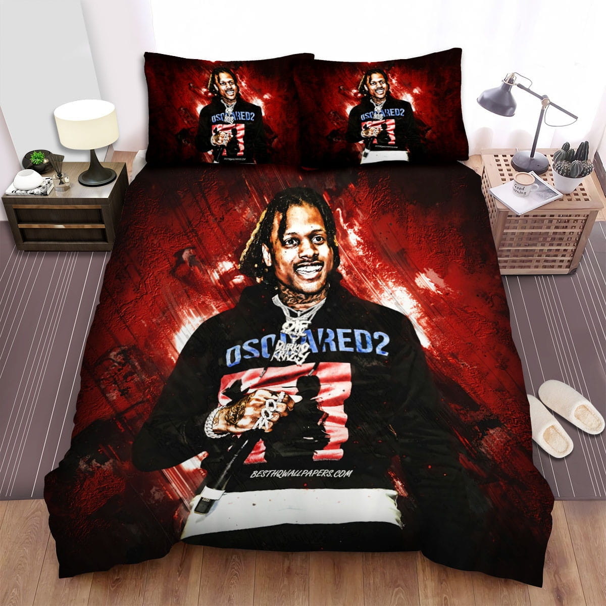 Lil Durk Wallpaper 2 Bedding Sets Duvet Cover, Flatsheet, Pillowcases For Every Bedroom