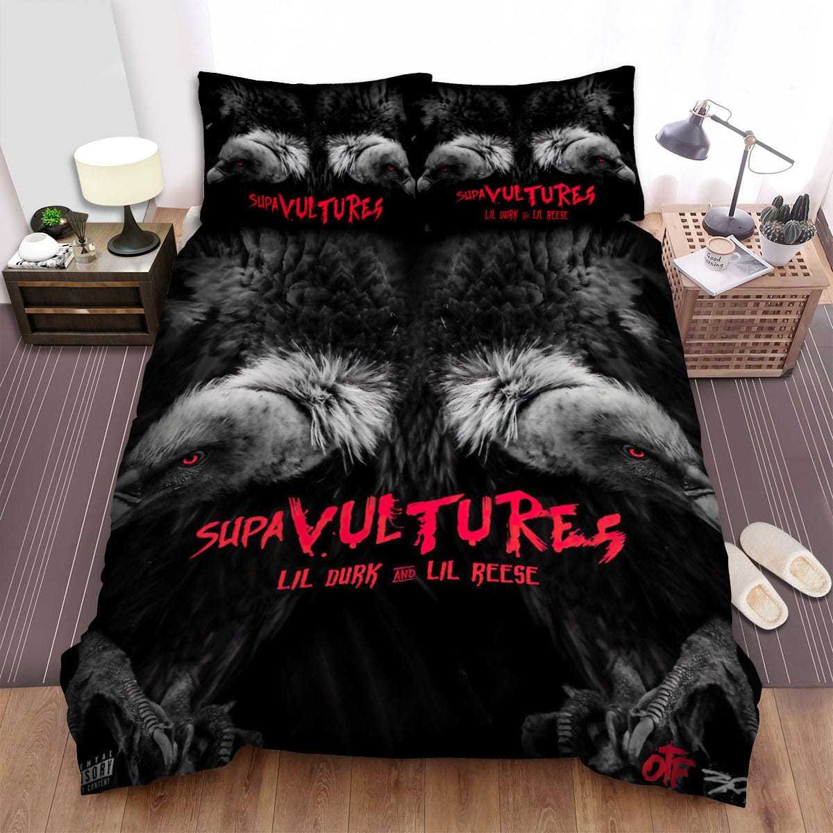 Lil Durk Supa Vultures Bedding Set, Gift For Christmas, Birthday, Thanksgiving