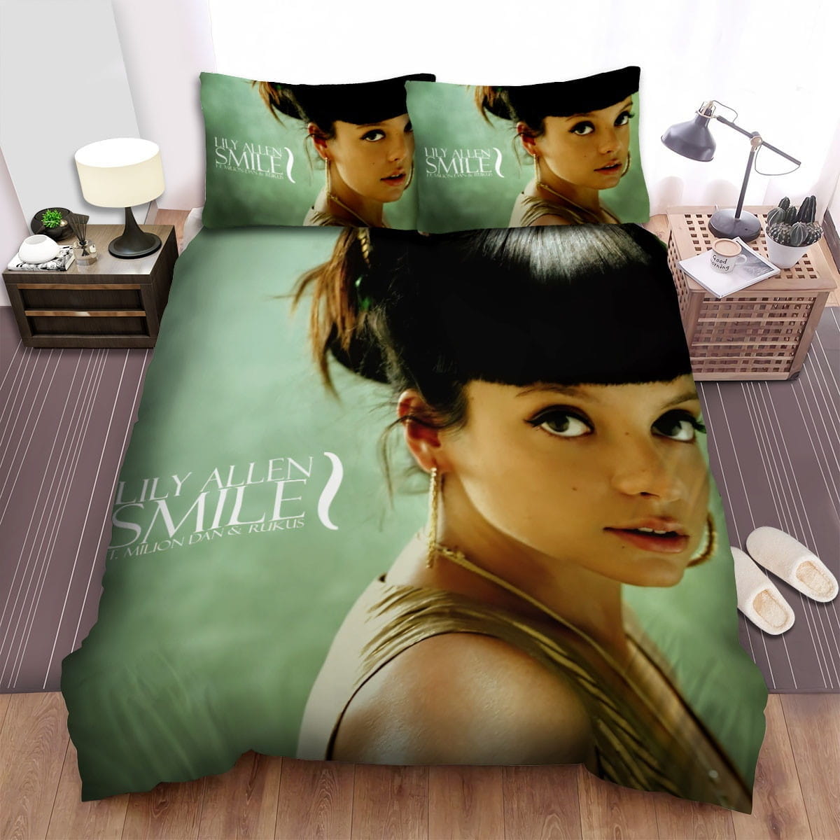 Lily Allen Music Smile Bedding Sets Duvet Cover, Flatsheet, Pillowcase For Your Lover