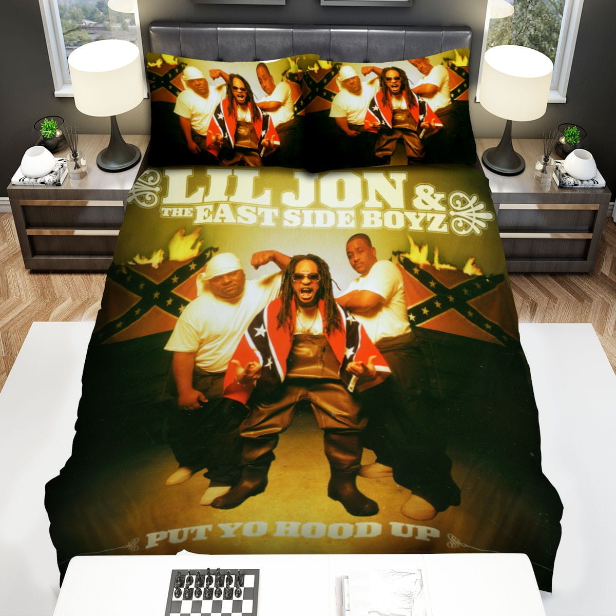 Lil Jon Put Yo Hood Up Bedding Sets, Flatsheet Gift For Christmas, Thanksgiving, Halloween