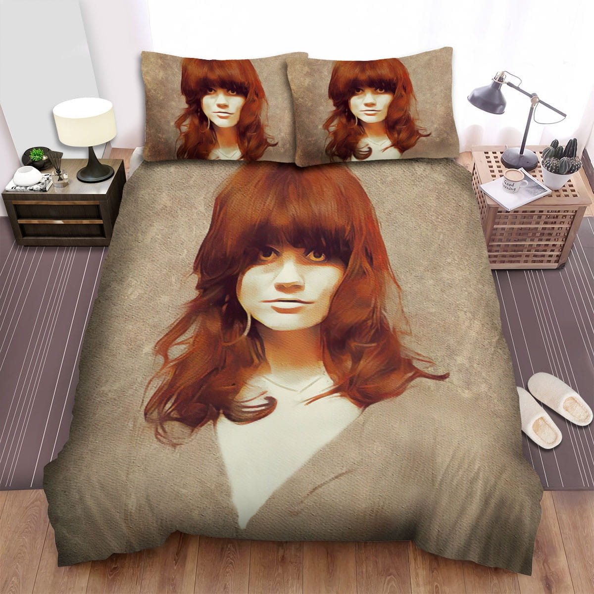 Linda Ronstadt Art Bedding Set, Gift For Christmas, Birthday, Thanksgiving