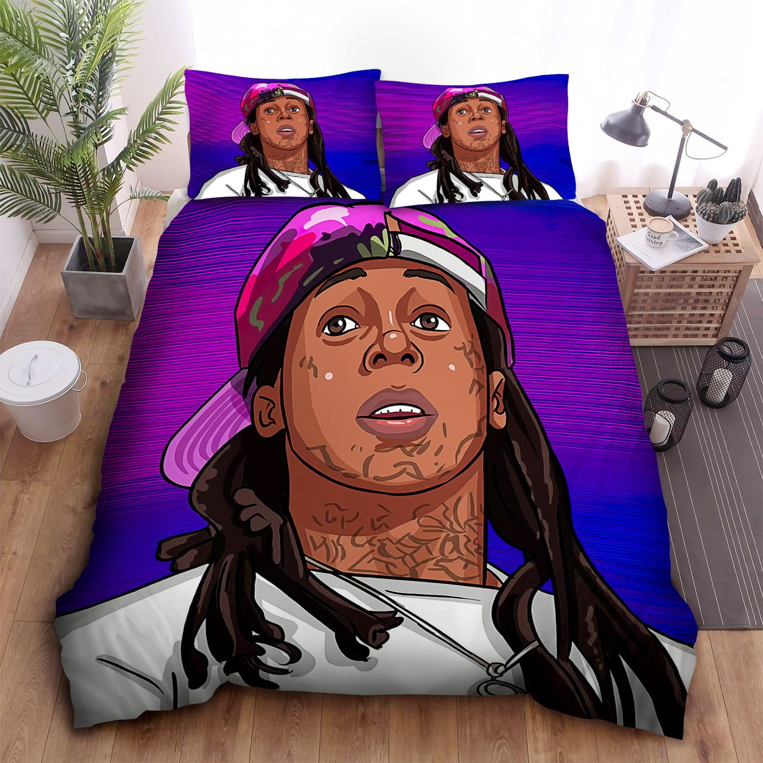 Lil Wayne Cartoon Bedding Sets Duvet Cover, Flatsheet, Pillowcases For Every Bedroom