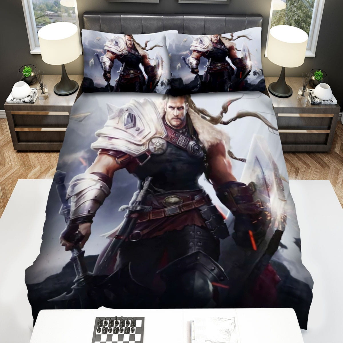 Lineage Eternal Warrior Decorative Bedding Sets with Duvet Cover, Flatsheet, Pillowcases
