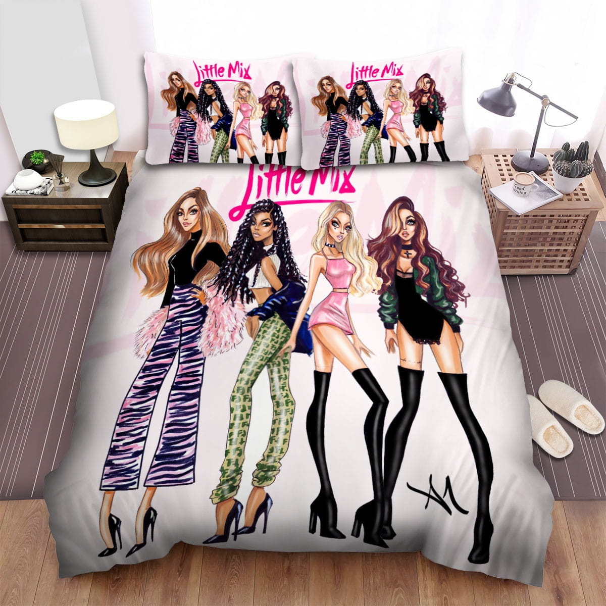 Little Mix Members Art Bedding Sets Duvet Cover, Flatsheet, Pillowcases Perfect Gift For Fans