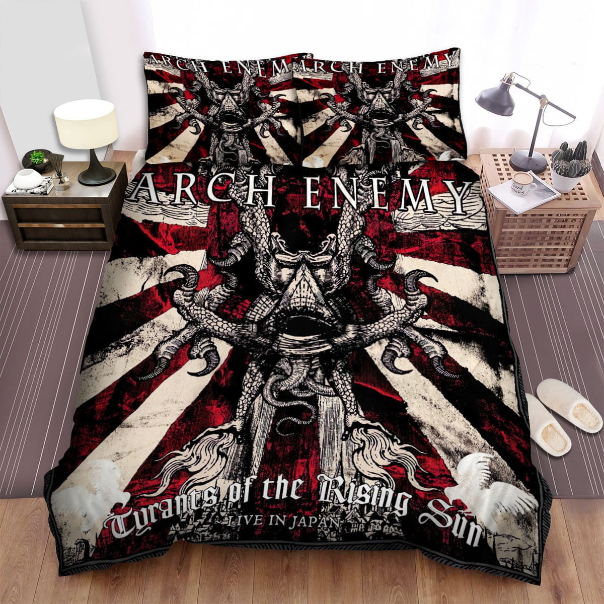Live In Japan 2 Arch Enemy Bedding Sets, Flatsheet Gift For Christmas, Thanksgiving, Halloween