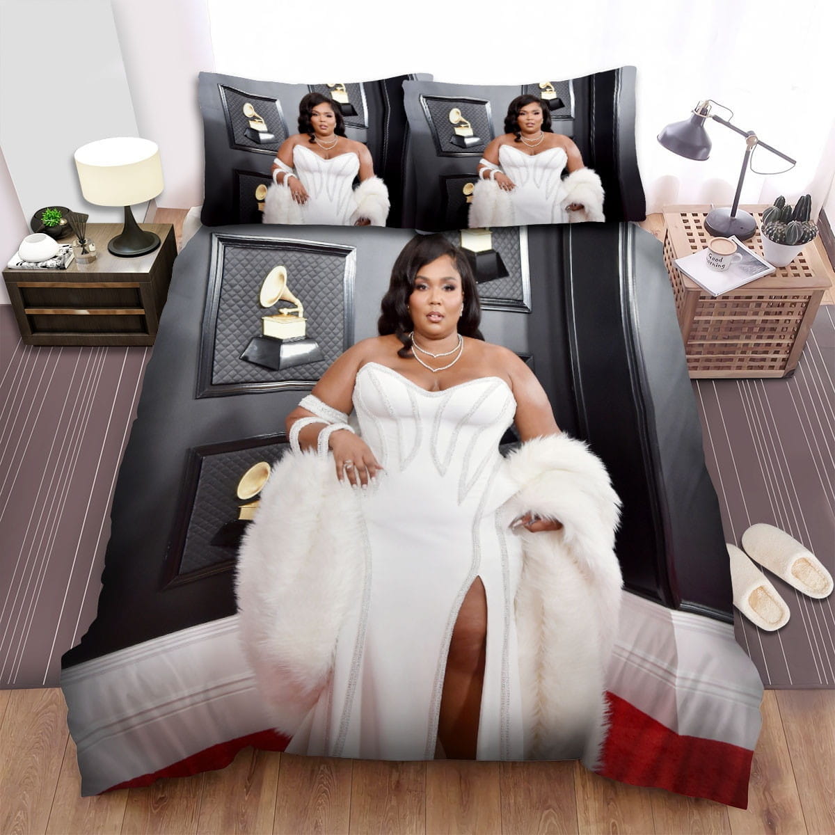 Lizzo Music Red Carpet Decorative Bedding Sets with Duvet Cover, Flatsheet, Pillowcases