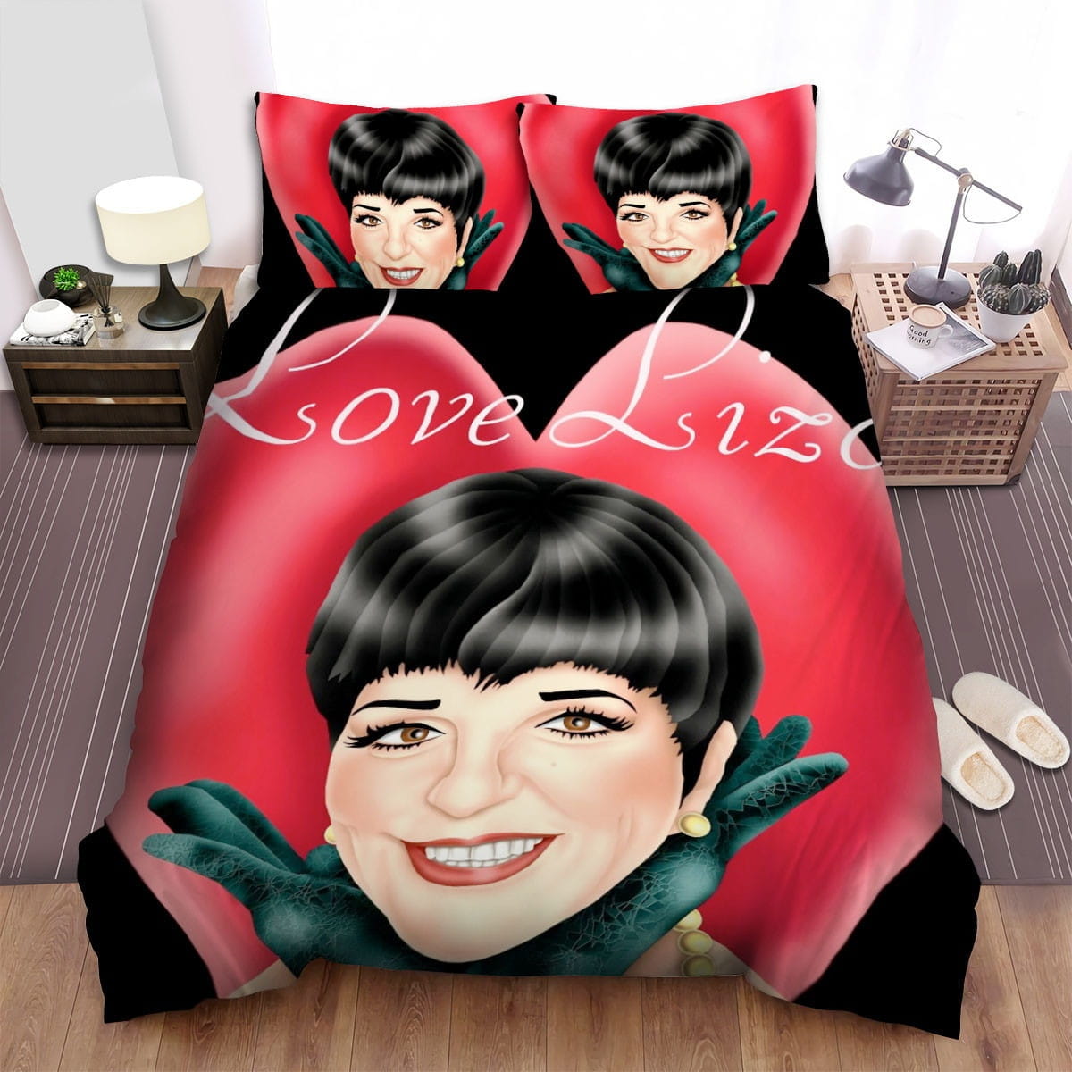 Liza Minnelli Heart Bedding Sets Duvet Cover, Flatsheet, Pillowcases For Every Bedroom