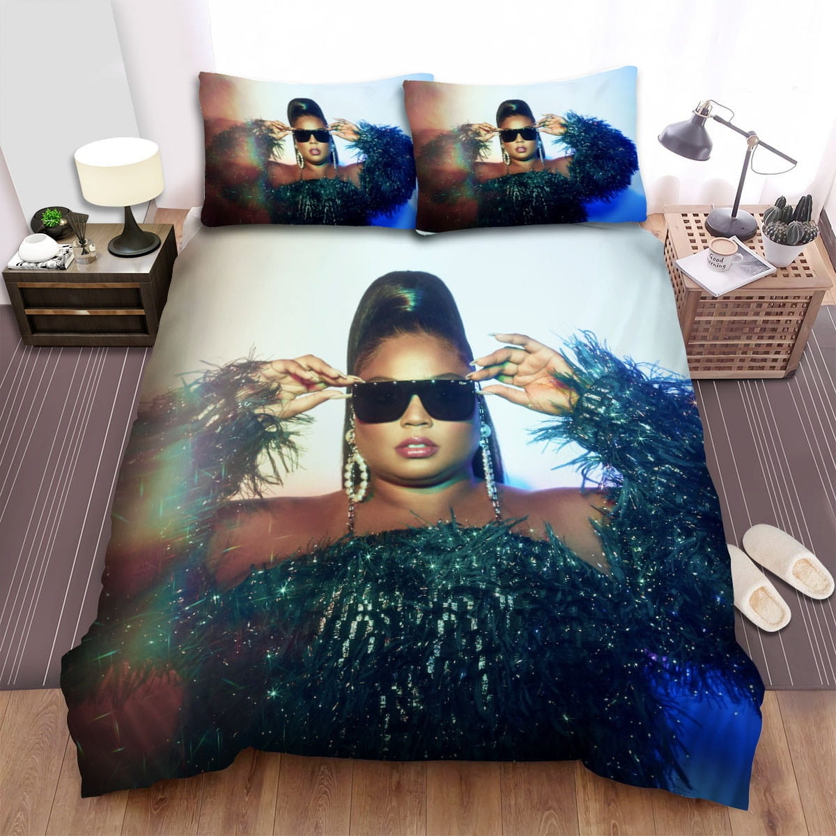 Lizzo Music Sunglasses Bedding Sets Duvet Cover, Flatsheet, Pillowcases For Every Bedroom