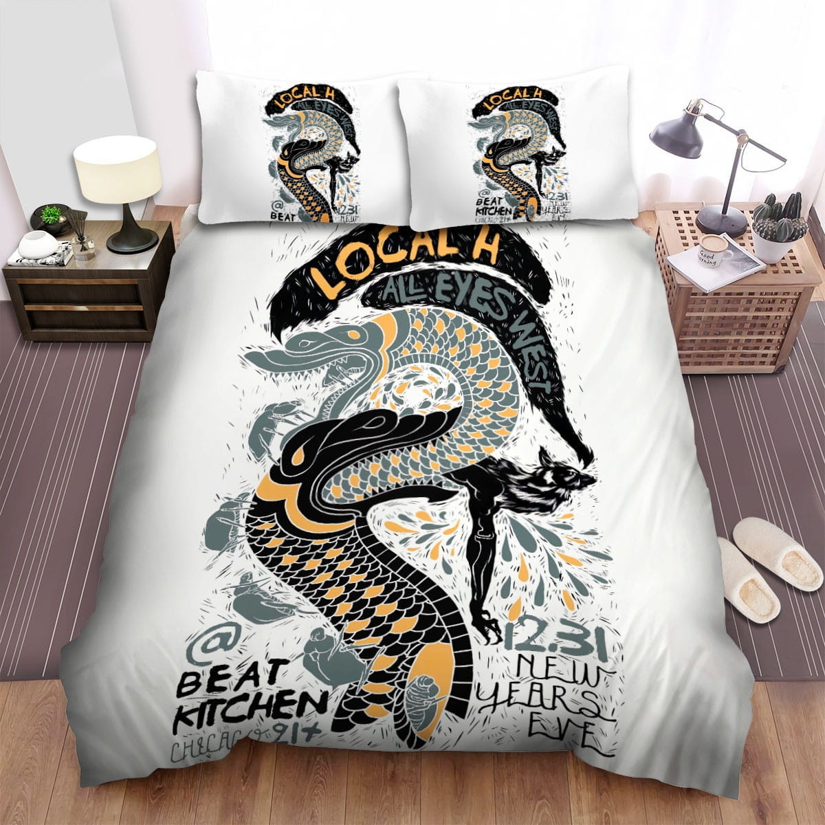 Local H Band All Eyes West Decorative Bedding Sets with Duvet Cover, Flatsheet, Pillowcases