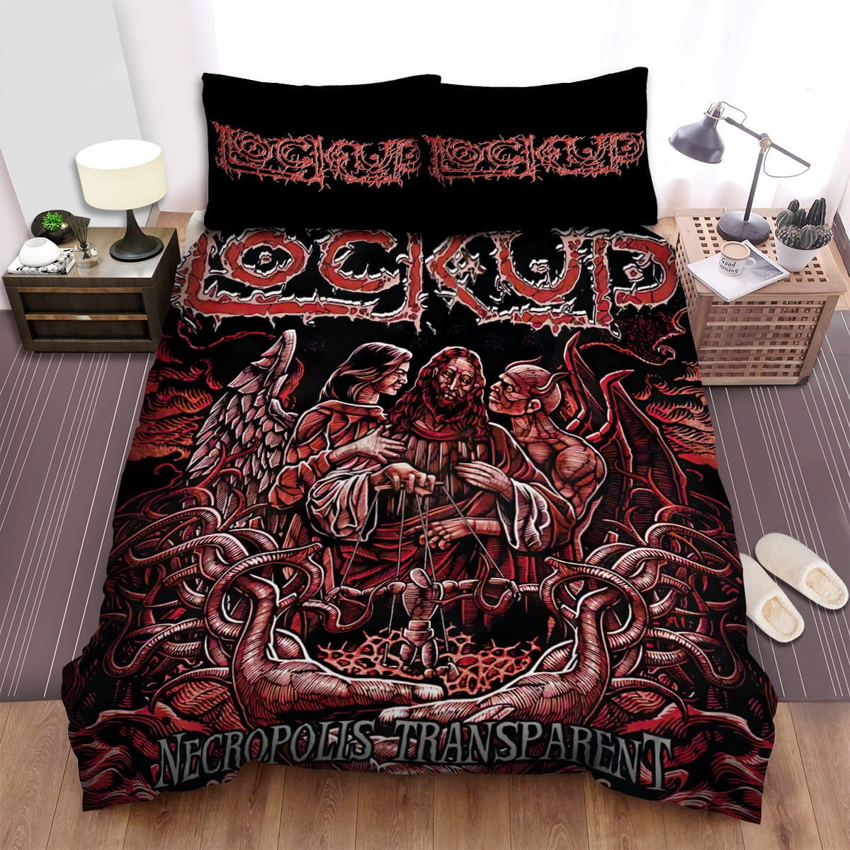 Lock Up Music Red Photo Bedding Sets Duvet Cover, Flatsheet, Pillowcase For Your Lover