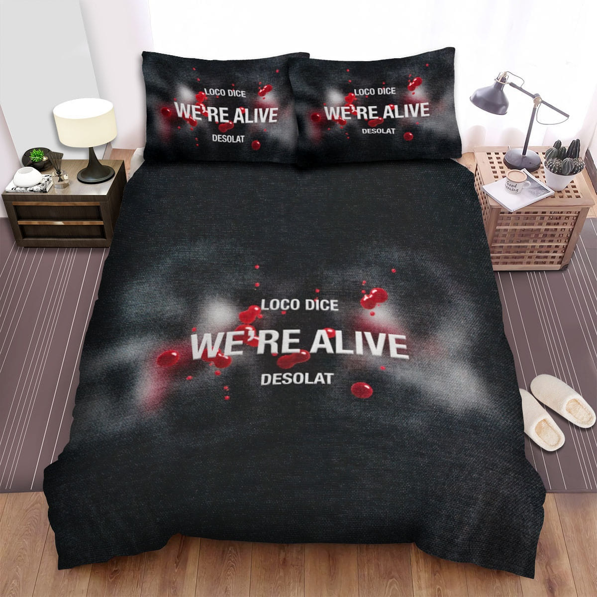 Loco Dice Were Alive Decorative Bedding Sets with Duvet Cover, Flatsheet, Pillowcases