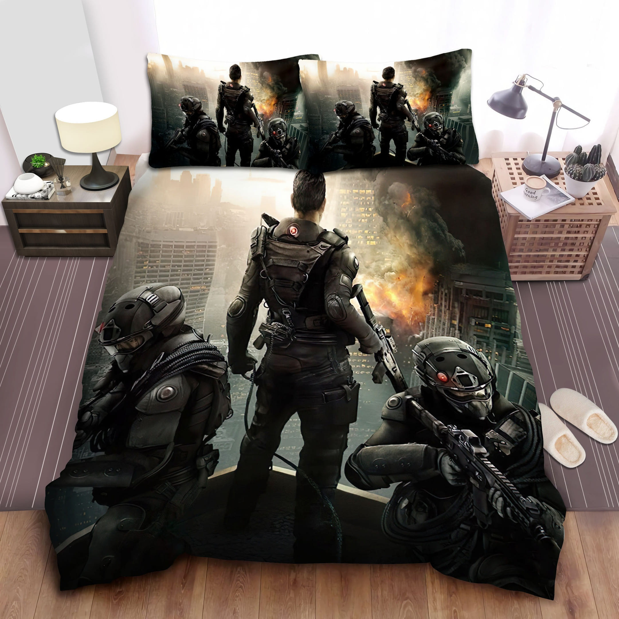 Looking From The Top Decorative Bedding Sets with Duvet Cover, Flatsheet, Pillowcases