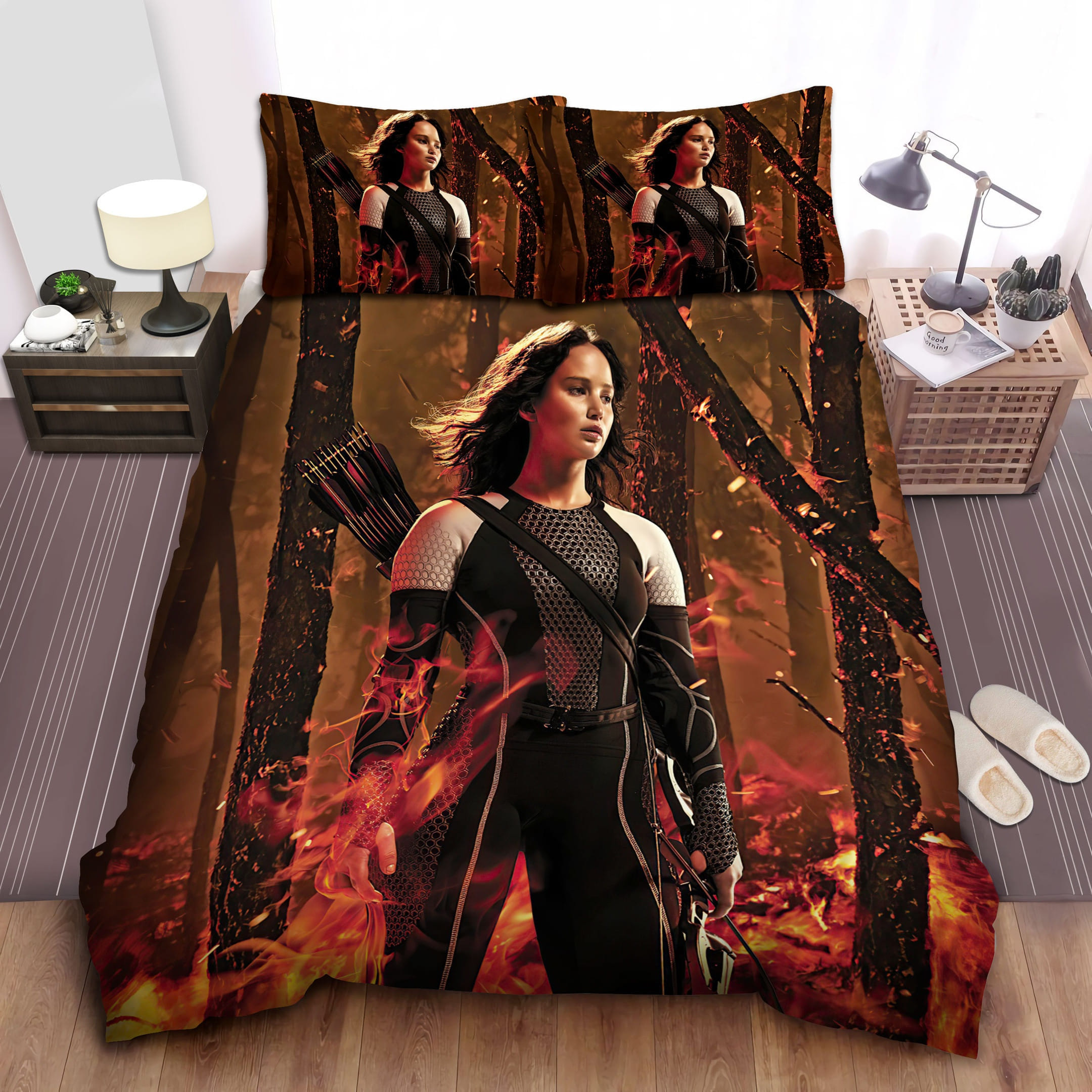 Long Bow Of Katniss Bedding Sets Duvet Cover, Flatsheet, Pillowcases Perfect Gift For Fans