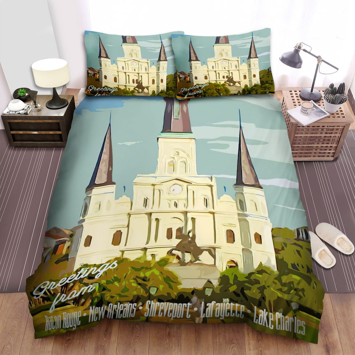 Louisiana Pelican State Bedding Sets Duvet Cover, Flatsheet, Pillowcases For Every Bedroom